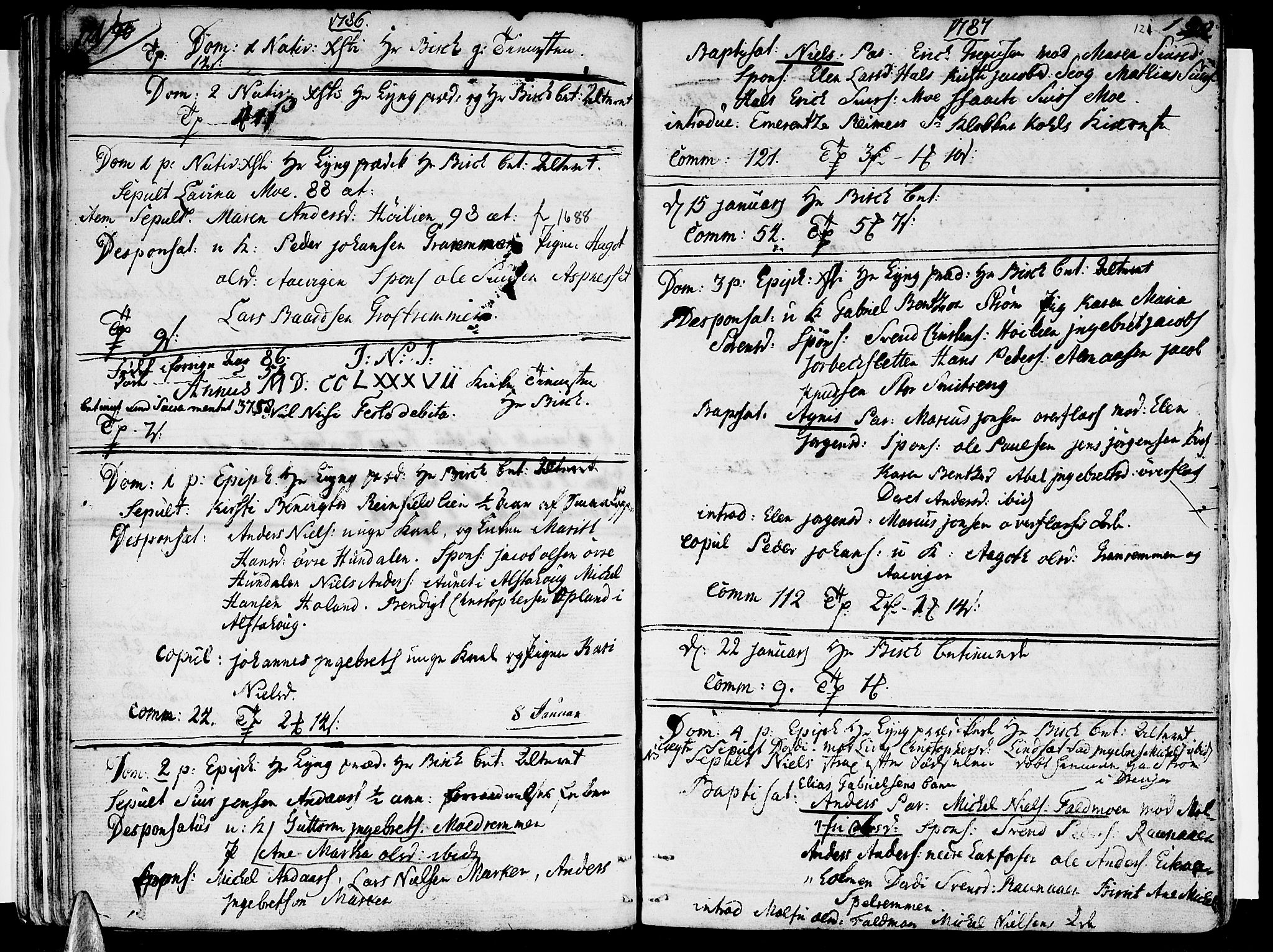 Ministerialprotokoller, klokkerbøker og fødselsregistre - Nordland, SAT/A-1459/820/L0286: Parish register (official) no. 820A07, 1780-1799, p. 121-122