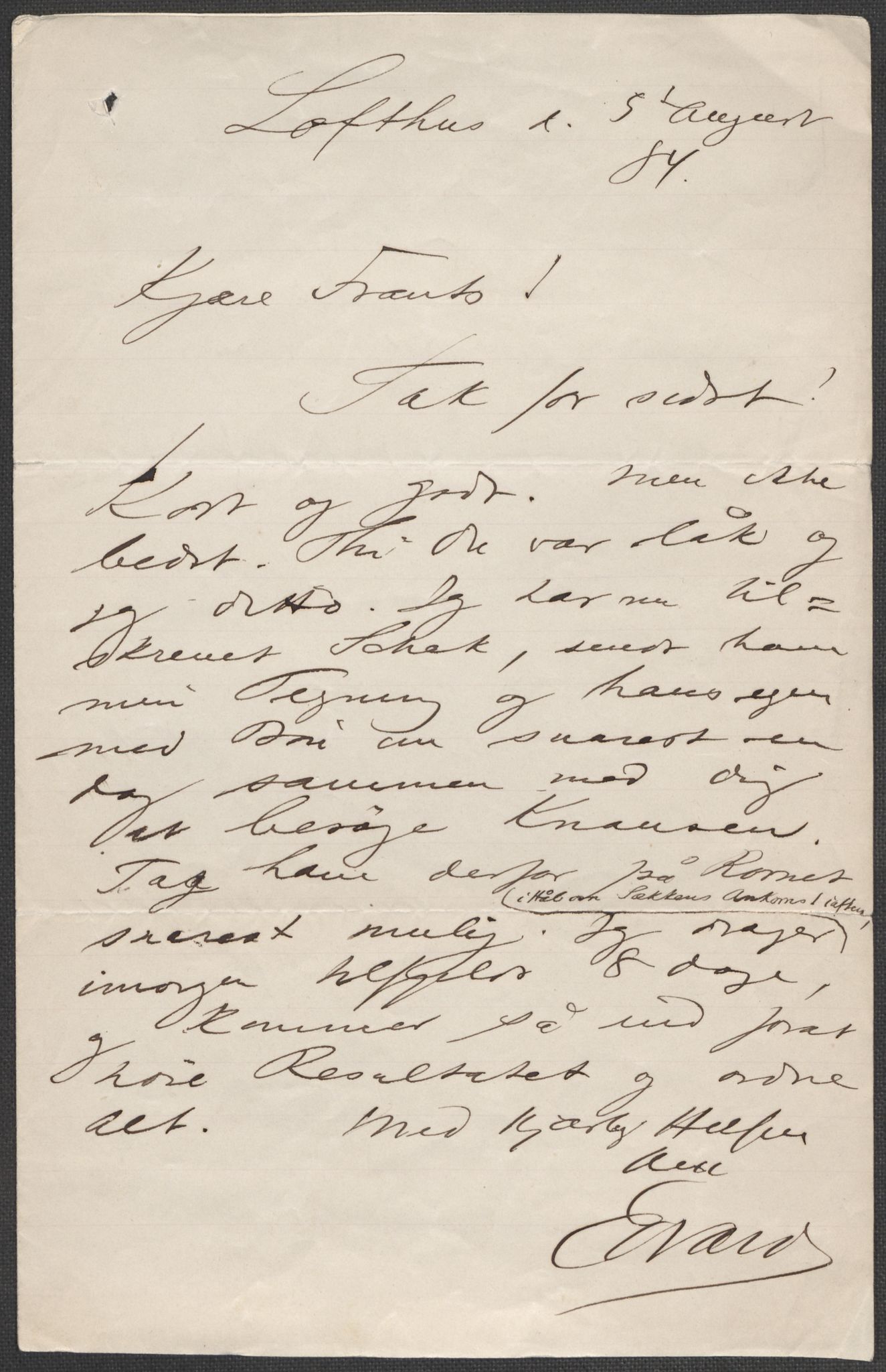 Beyer, Frants, AV/RA-PA-0132/F/L0001: Brev fra Edvard Grieg til Frantz Beyer og "En del optegnelser som kan tjene til kommentar til brevene" av Marie Beyer, 1872-1907, p. 139