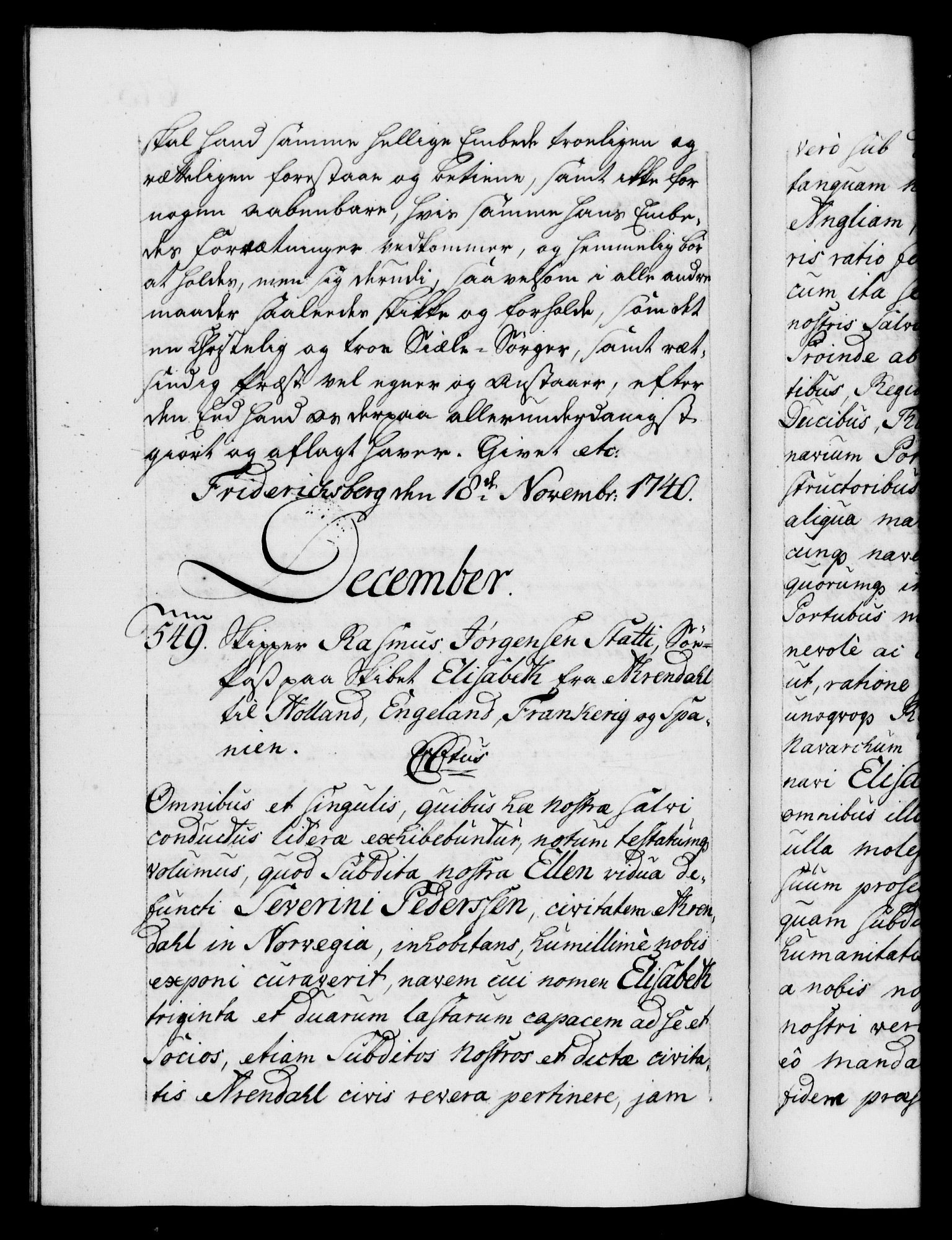 Danske Kanselli 1572-1799, AV/RA-EA-3023/F/Fc/Fca/Fcaa/L0031: Norske registre, 1739-1740, p. 673b