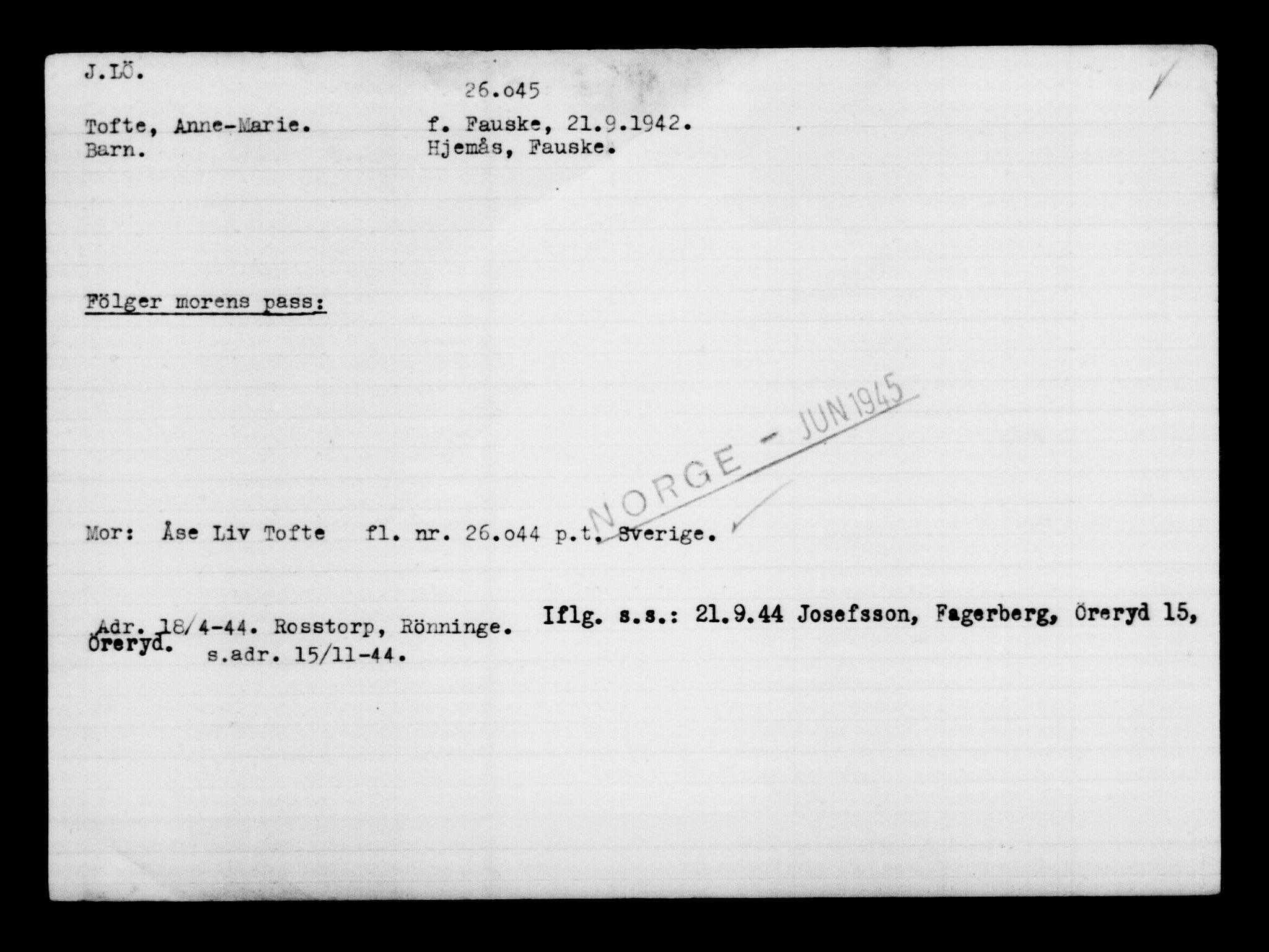 Den Kgl. Norske Legasjons Flyktningskontor, AV/RA-S-6753/V/Va/L0011: Kjesäterkartoteket.  Flyktningenr. 25300-28349, 1940-1945, p. 783