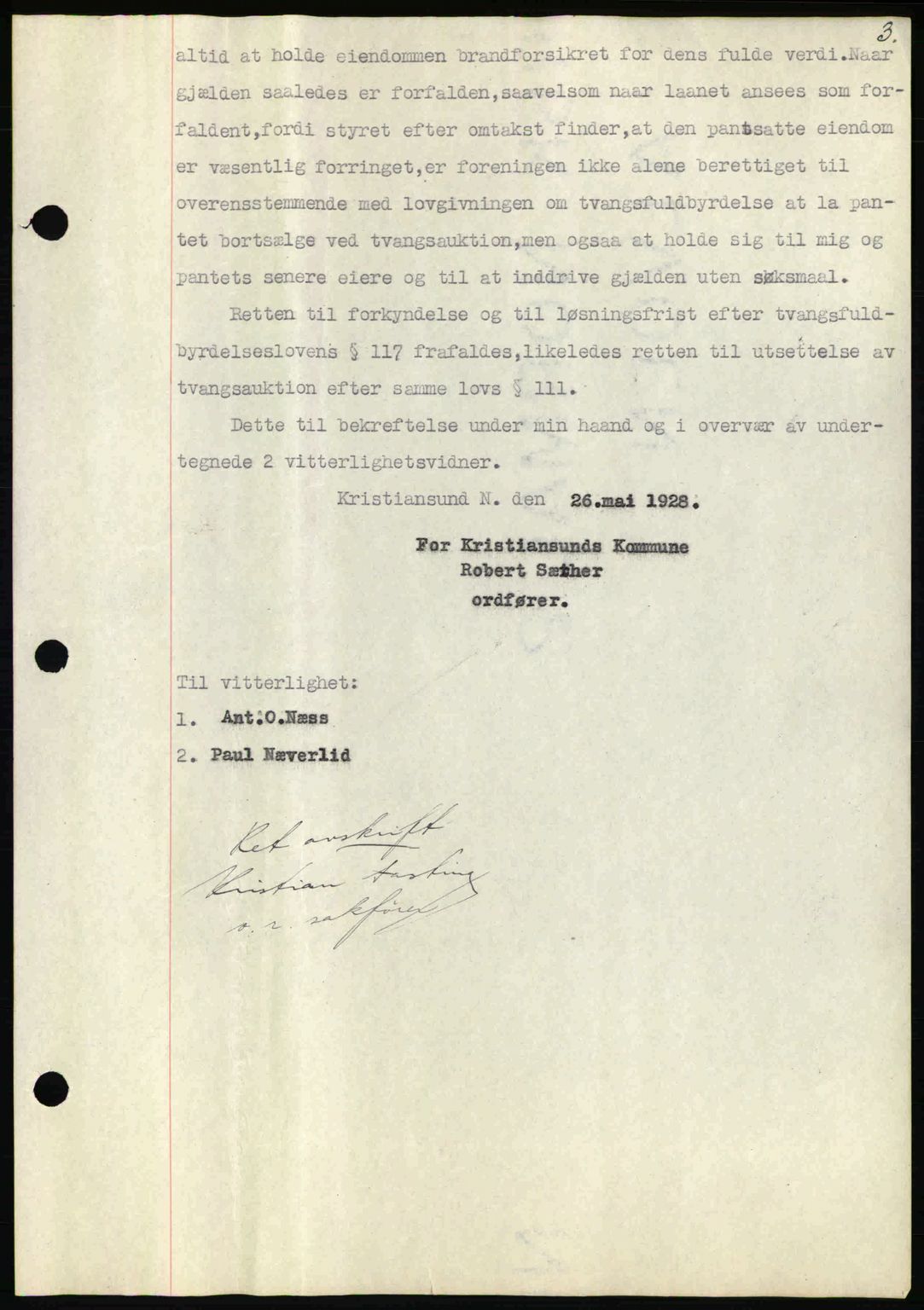 Kristiansund byfogd, AV/SAT-A-4587/A/27: Mortgage book no. 22, 1928-1929, Deed date: 01.06.1928