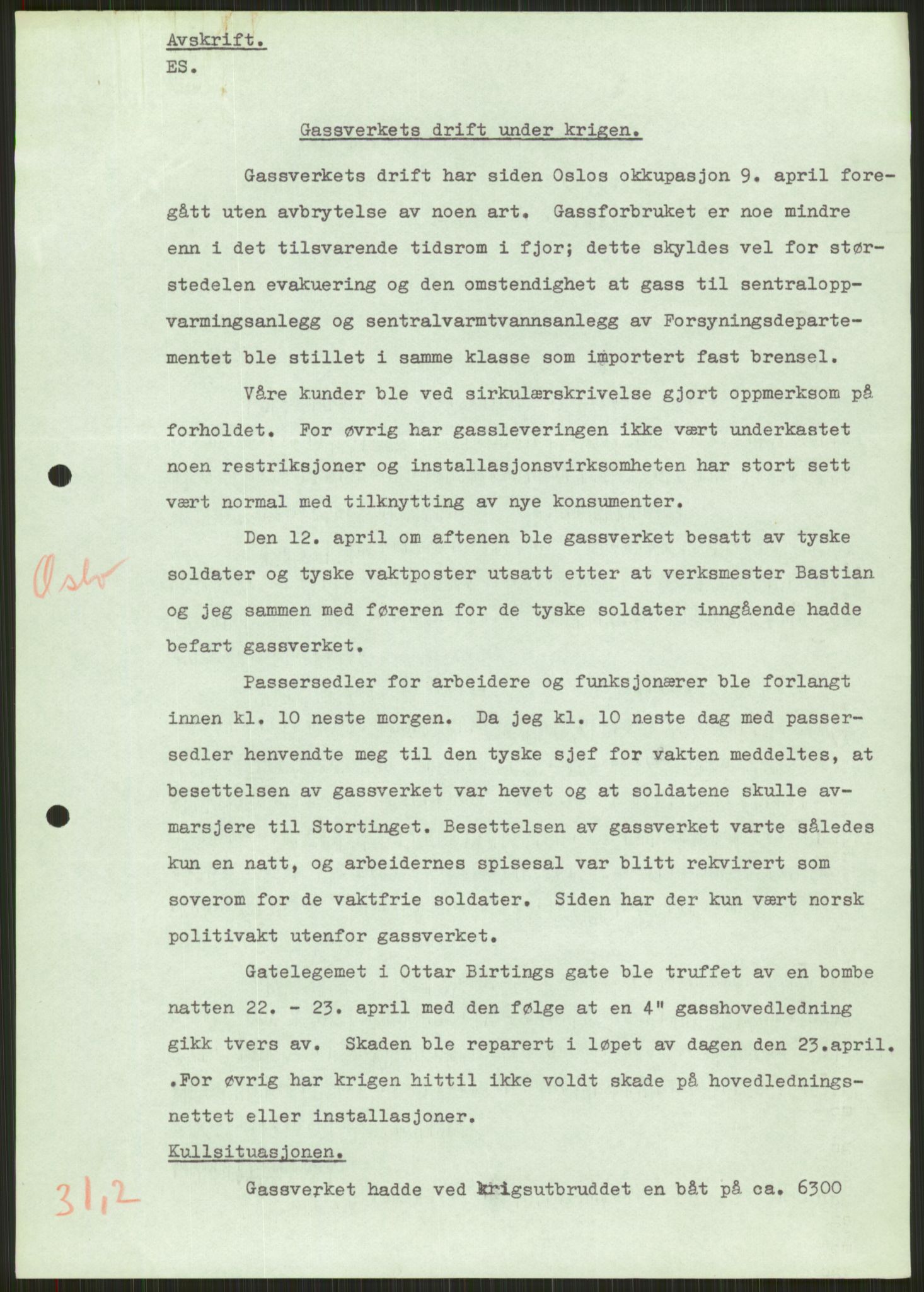 Forsvaret, Forsvarets krigshistoriske avdeling, AV/RA-RAFA-2017/Y/Ya/L0013: II-C-11-31 - Fylkesmenn.  Rapporter om krigsbegivenhetene 1940., 1940, p. 549