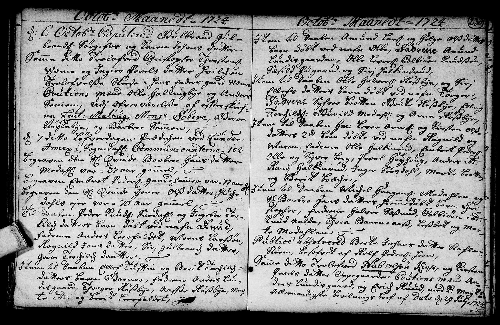 Norderhov kirkebøker, SAKO/A-237/G/Ga/L0001: Parish register (copy) no. I 1, 1717-1725, p. 230