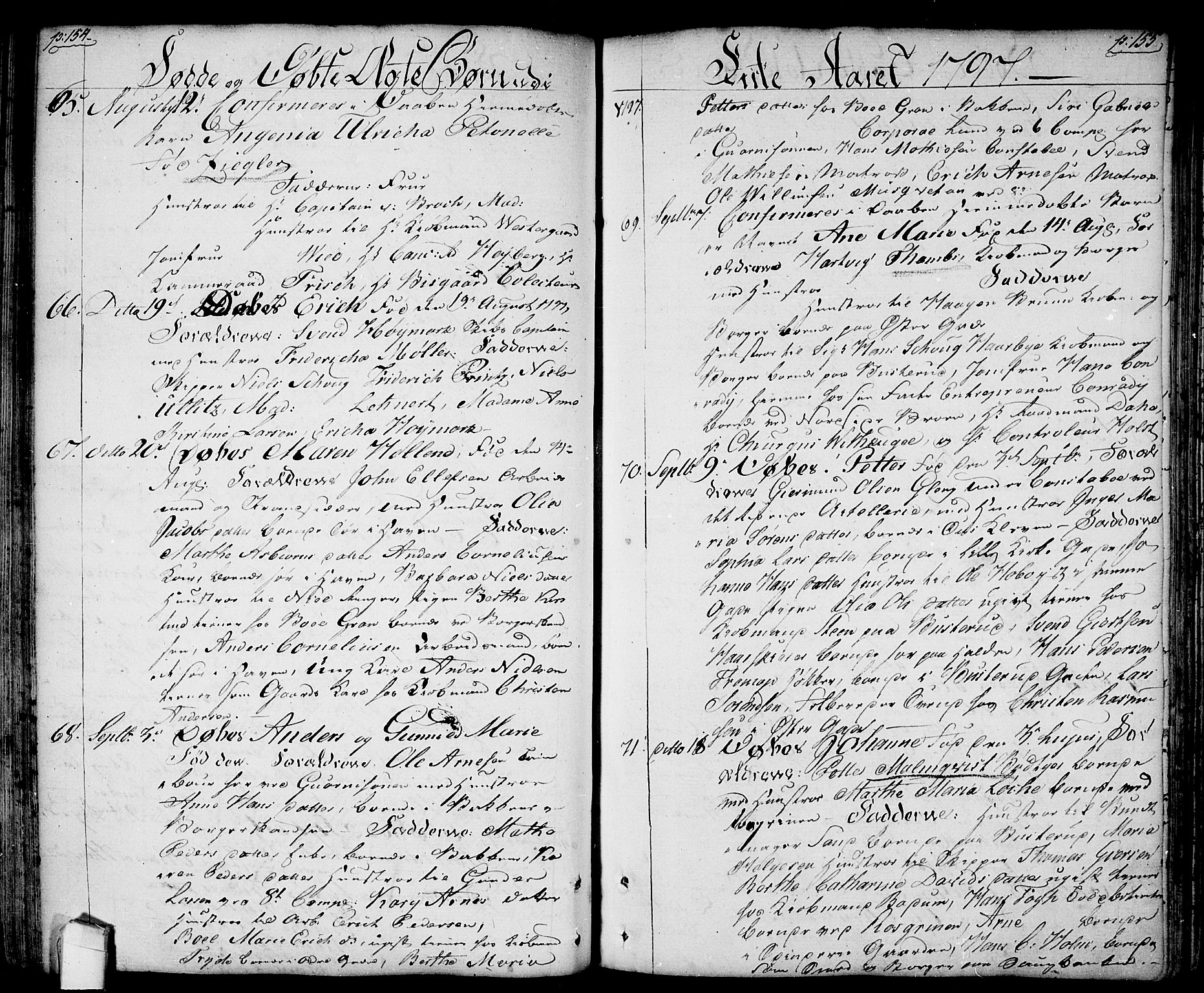 Halden prestekontor Kirkebøker, SAO/A-10909/F/Fa/L0002: Parish register (official) no. I 2, 1792-1812, p. 154-155
