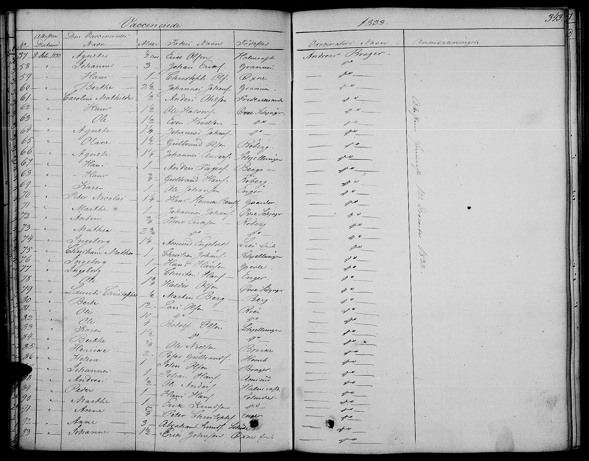 Land prestekontor, AV/SAH-PREST-120/H/Ha/Haa/L0008: Parish register (official) no. 8, 1830-1846, p. 343