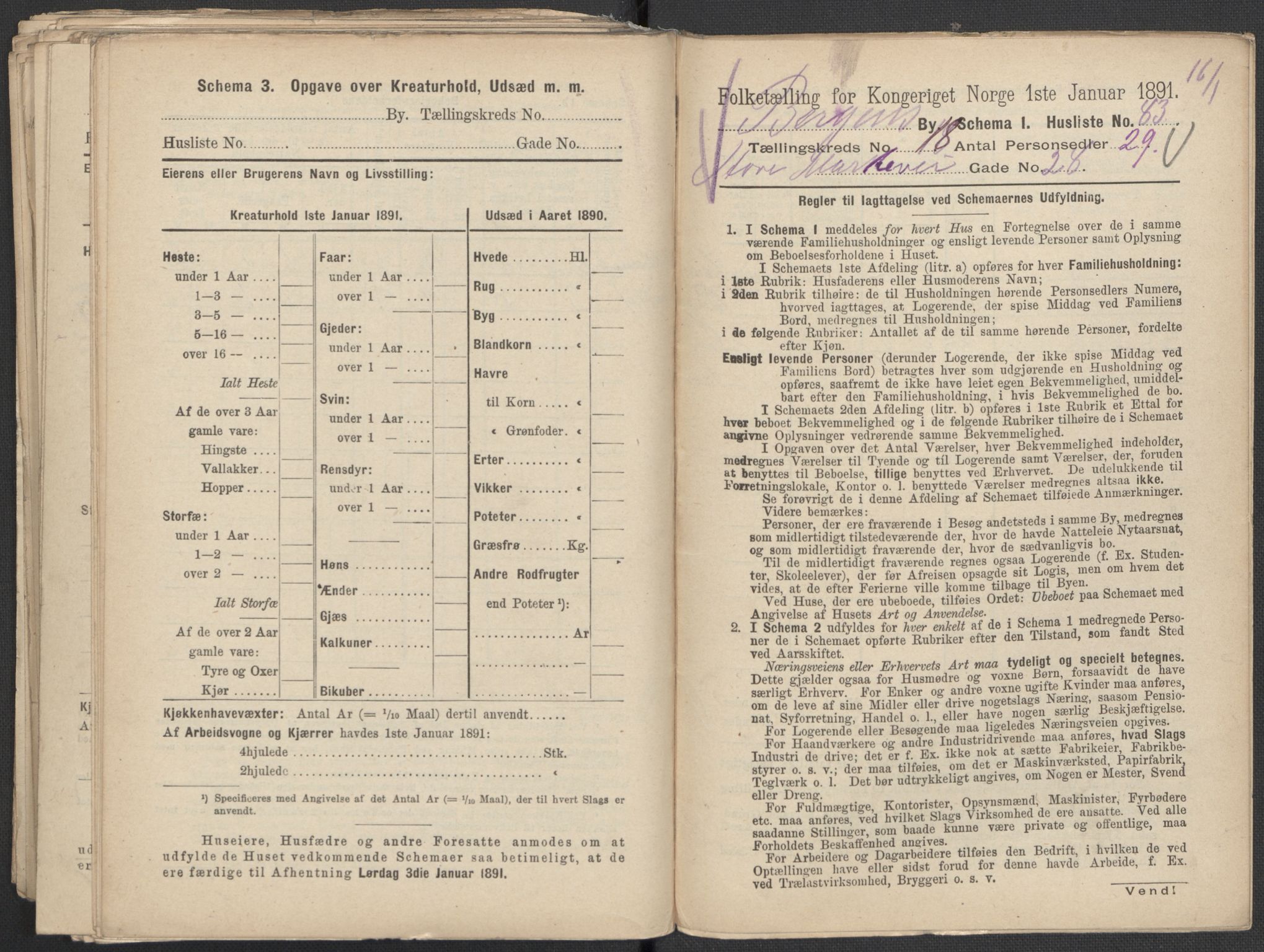 RA, 1891 Census for 1301 Bergen, 1891, p. 2940