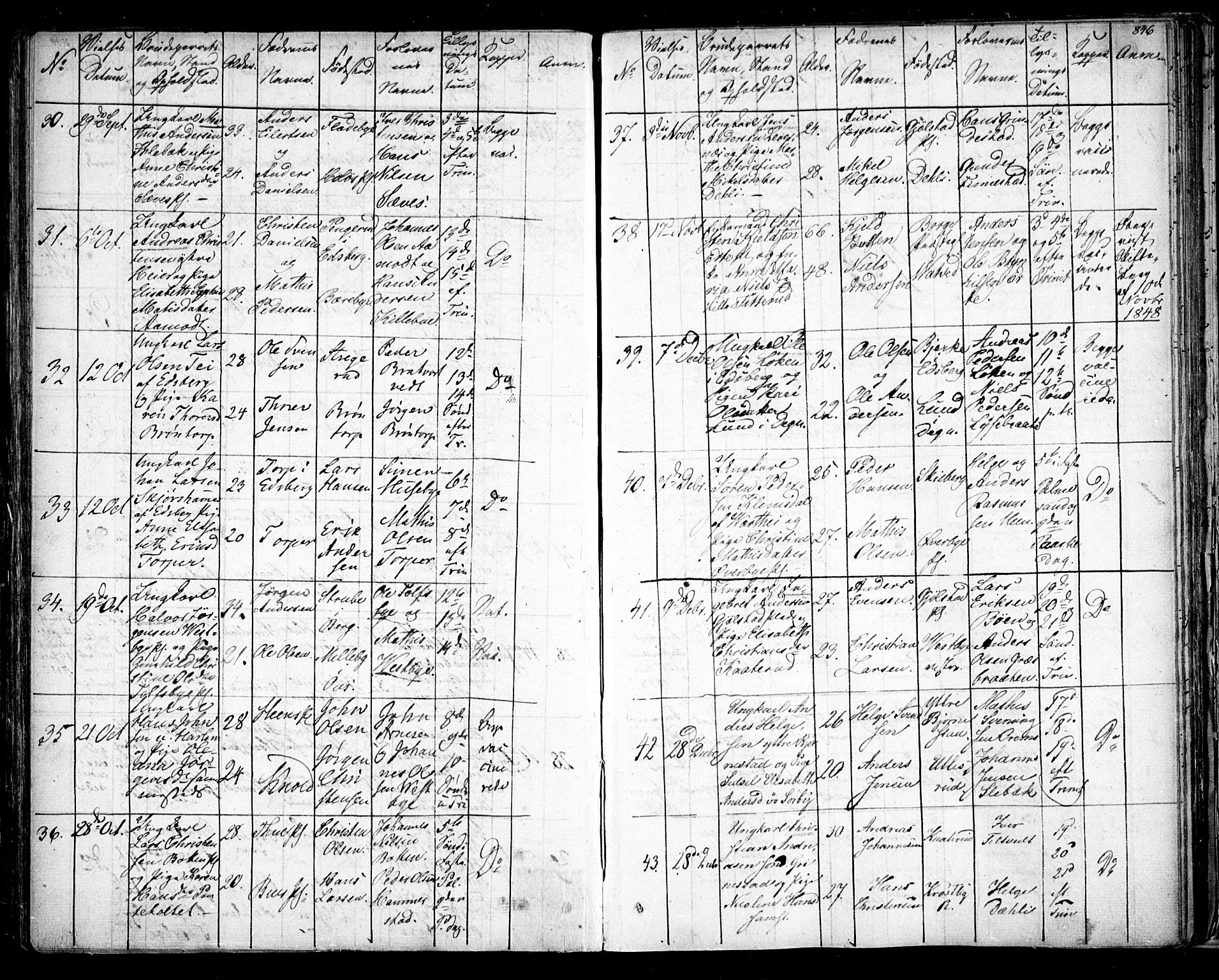 Rakkestad prestekontor Kirkebøker, AV/SAO-A-2008/F/Fa/L0008: Parish register (official) no. I 8, 1842-1849, p. 845-846