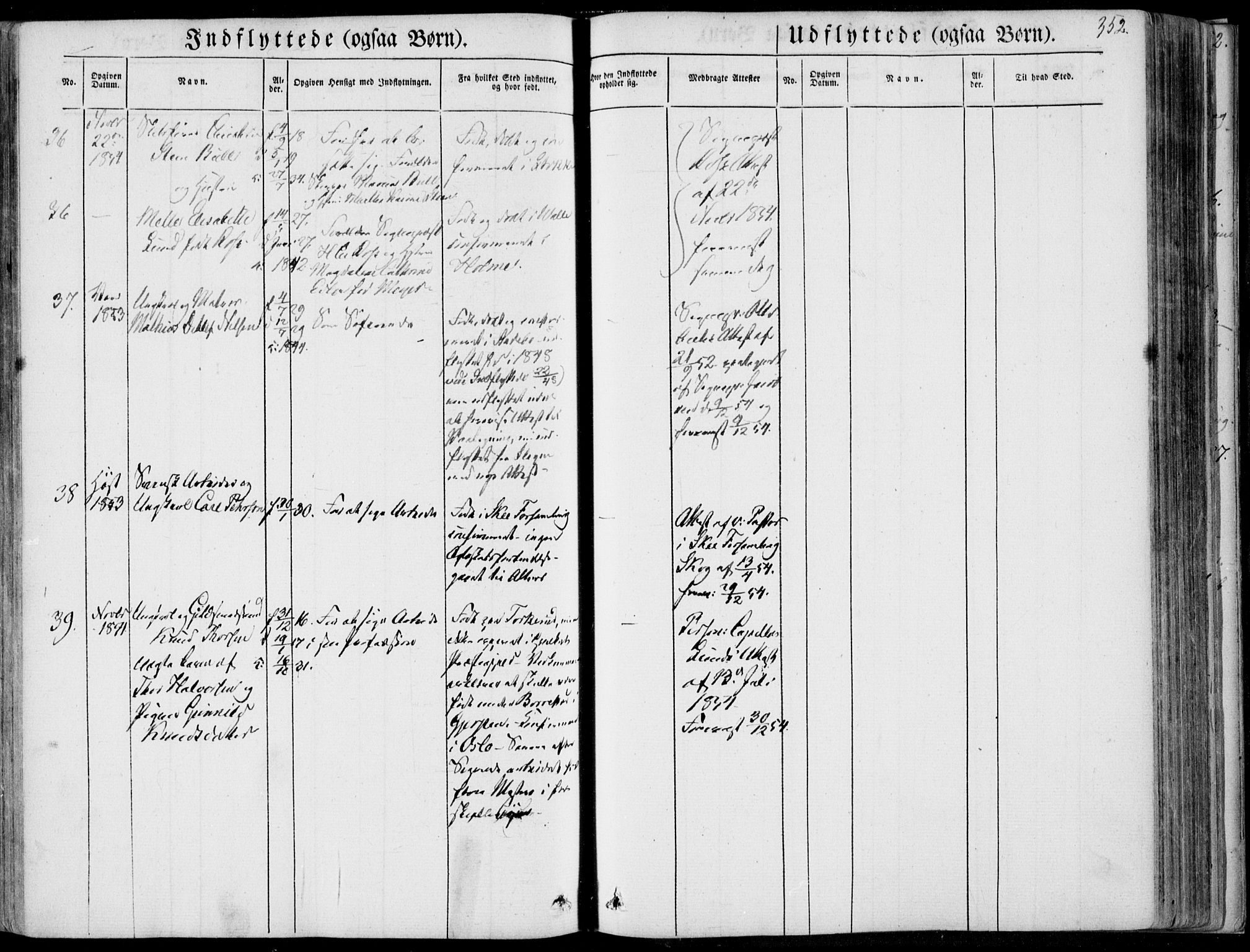 Tønsberg kirkebøker, AV/SAKO-A-330/F/Fa/L0007: Parish register (official) no. I 7, 1845-1854, p. 352