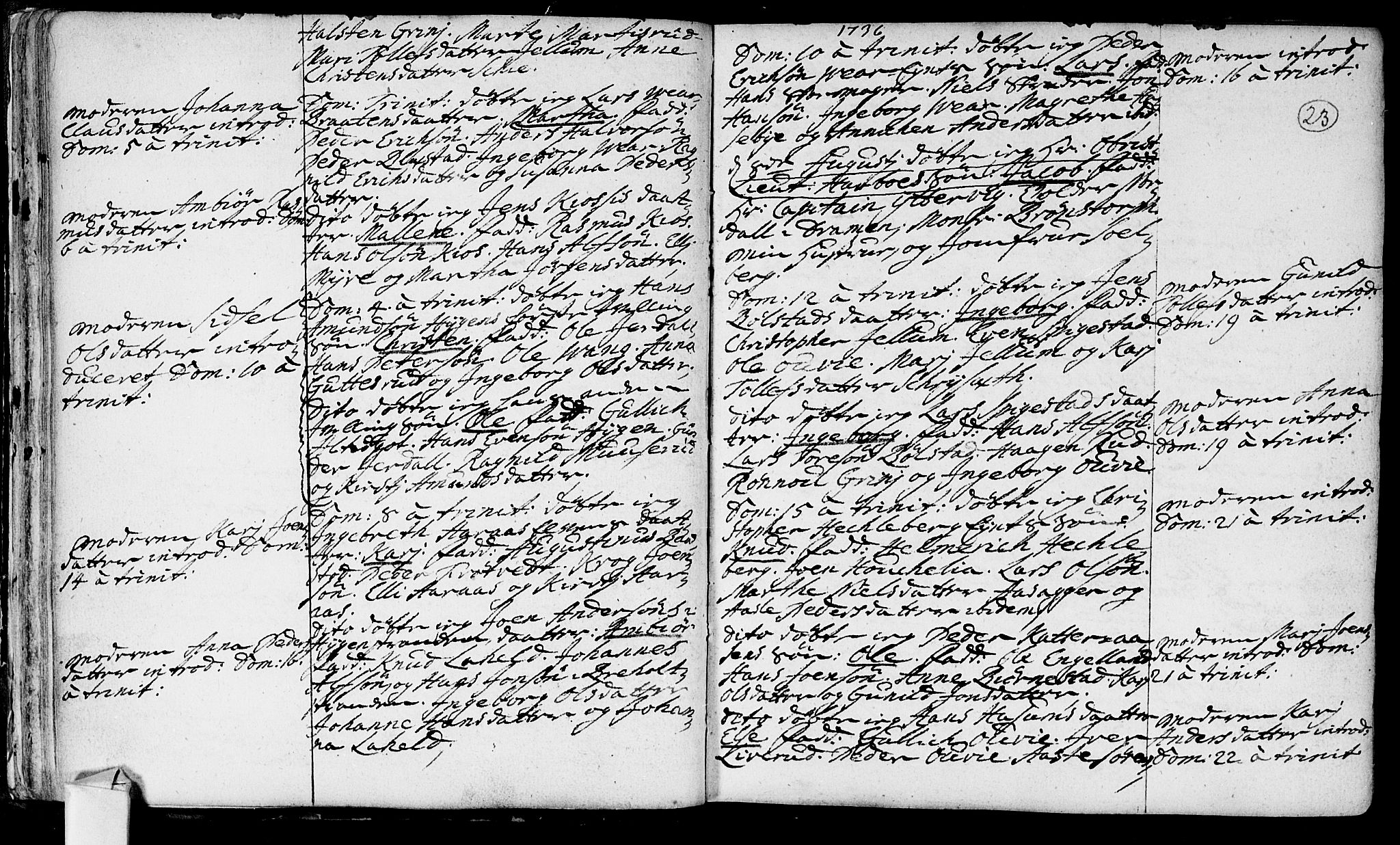 Røyken kirkebøker, AV/SAKO-A-241/F/Fa/L0002: Parish register (official) no. 2, 1731-1782, p. 23