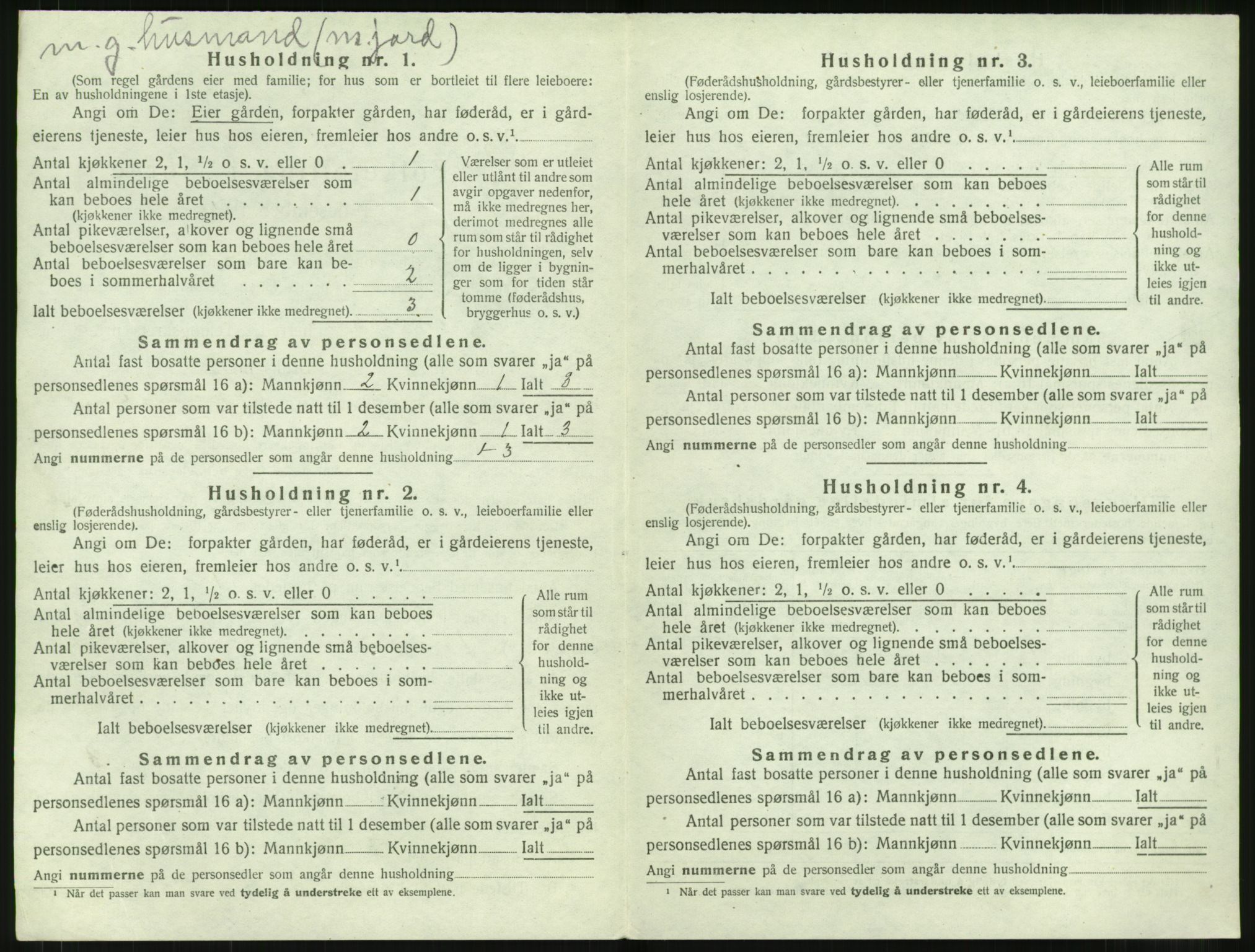 SAT, 1920 census for Sylte, 1920, p. 278