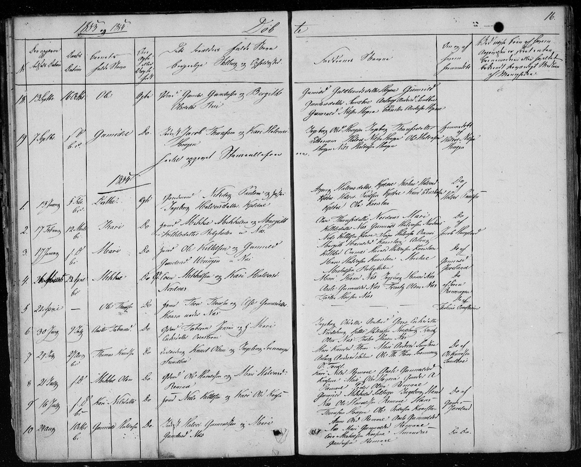 Lunde kirkebøker, SAKO/A-282/F/Fb/L0001: Parish register (official) no. II 1, 1845-1861, p. 16