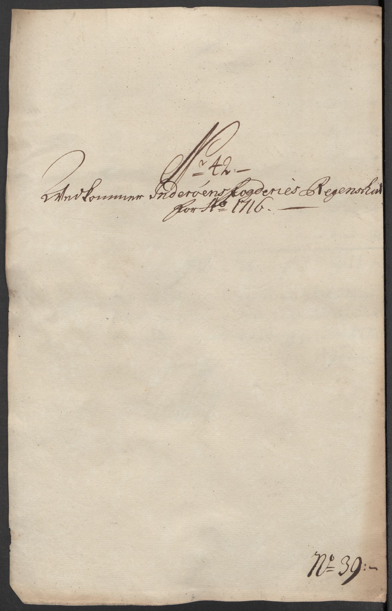 Rentekammeret inntil 1814, Reviderte regnskaper, Fogderegnskap, AV/RA-EA-4092/R63/L4324: Fogderegnskap Inderøy, 1716, p. 306