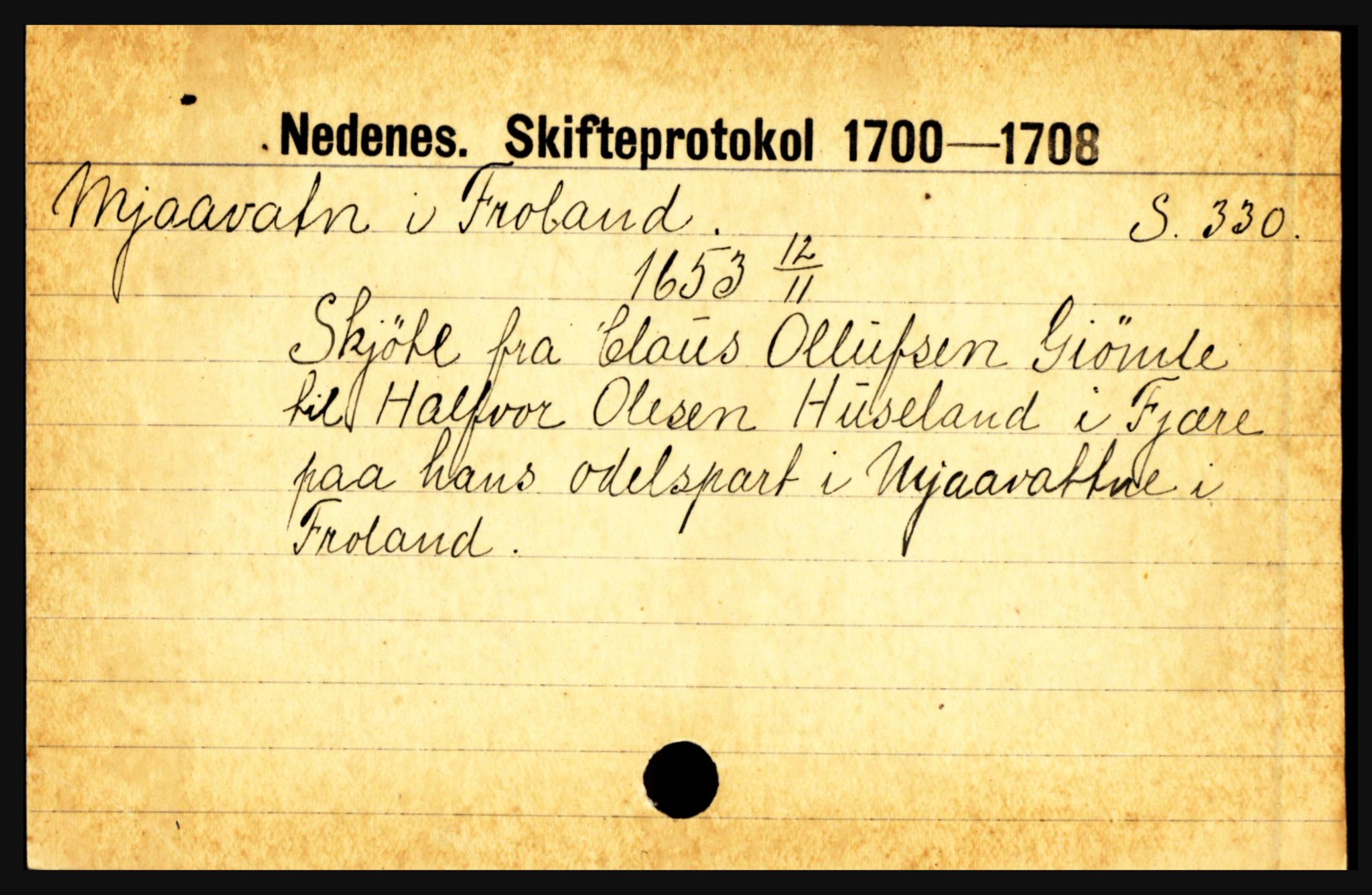 Nedenes sorenskriveri før 1824, AV/SAK-1221-0007/H, p. 19919