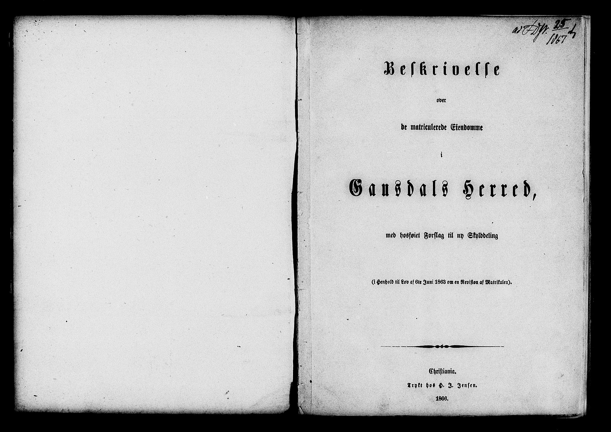 Matrikkelrevisjonen av 1863, AV/RA-S-1530/F/Fe/L0076: Gausdal (Østre og Vestre), 1863