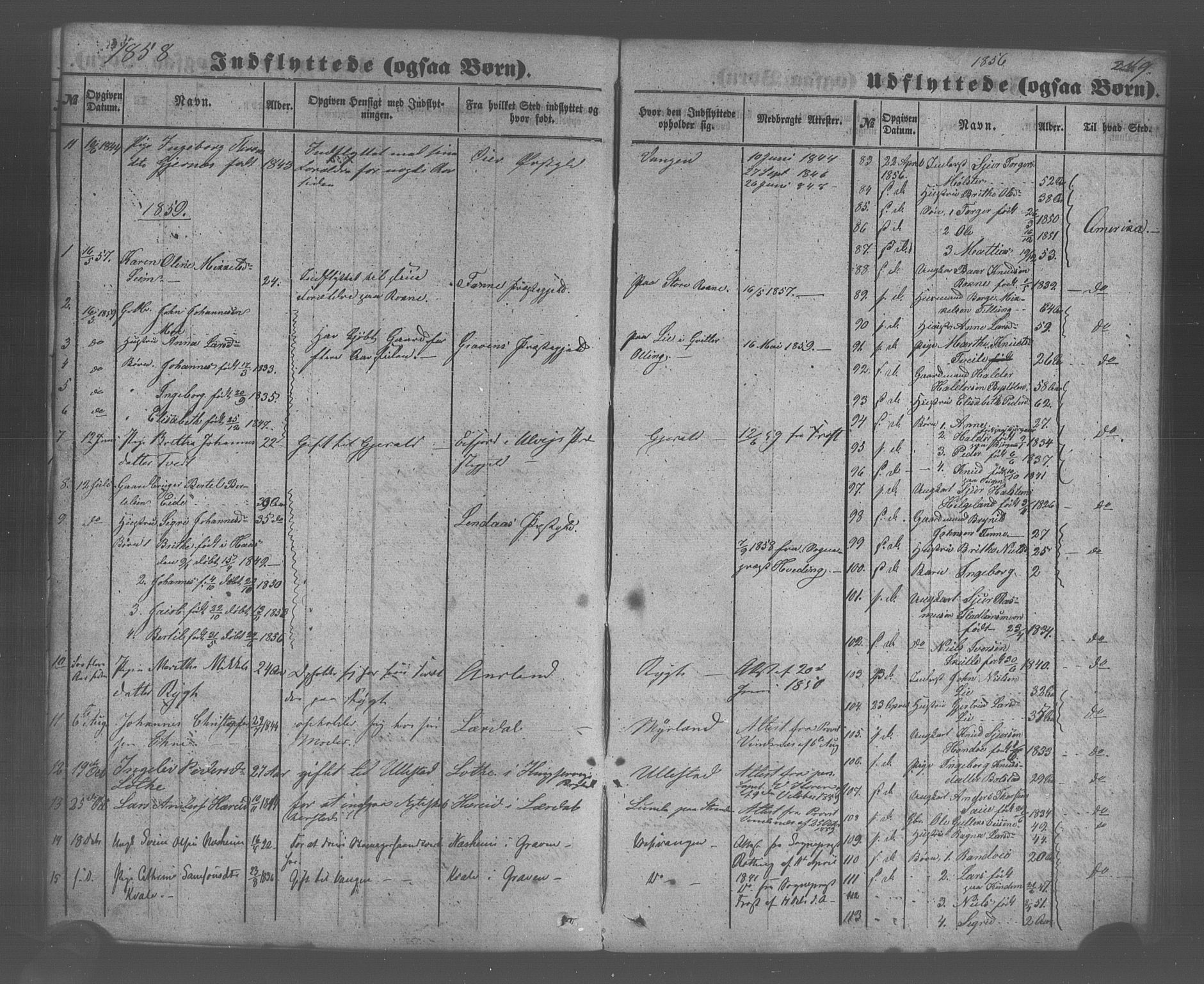 Voss sokneprestembete, AV/SAB-A-79001/H/Haa: Parish register (official) no. A 20, 1855-1886, p. 249