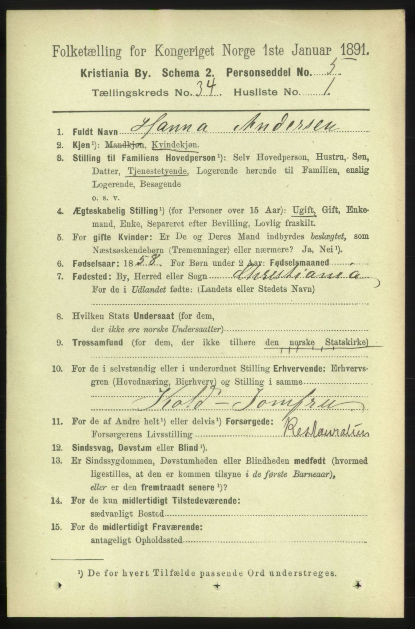 RA, 1891 census for 0301 Kristiania, 1891, p. 18362