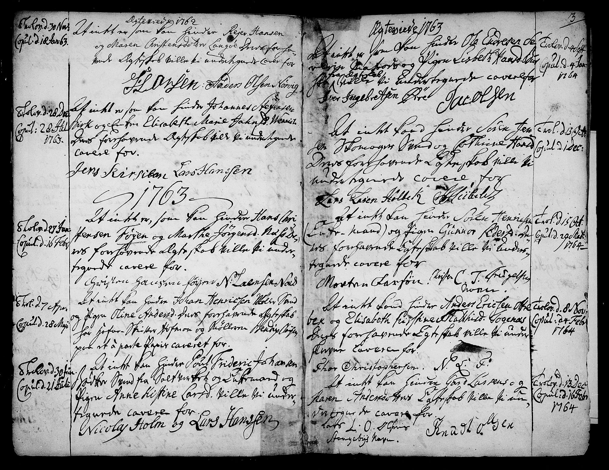 Tønsberg kirkebøker, AV/SAKO-A-330/F/Fa/L0002: Parish register (official) no. I 2, 1760-1796, p. 3