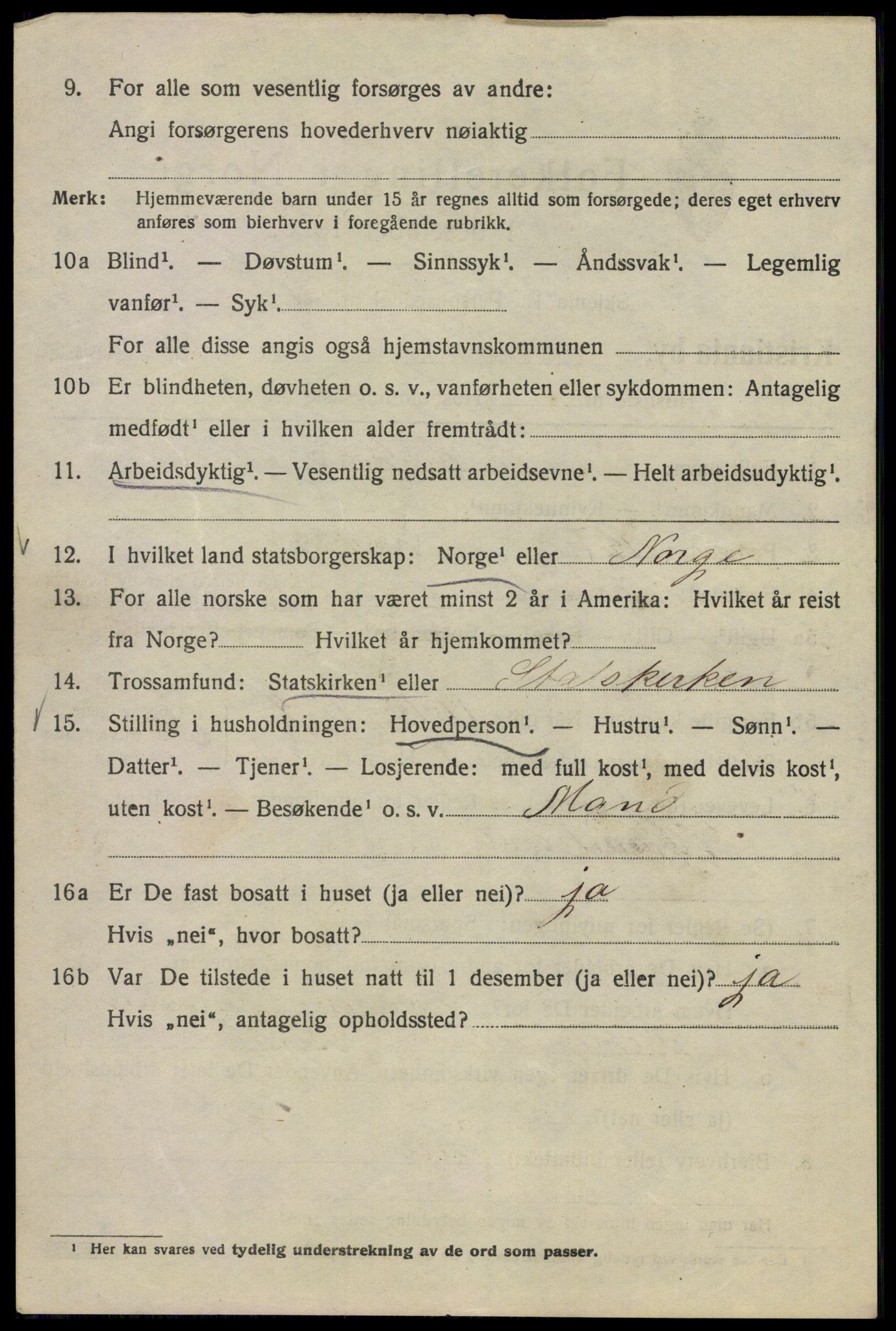 SAO, 1920 census for Kristiania, 1920, p. 420910