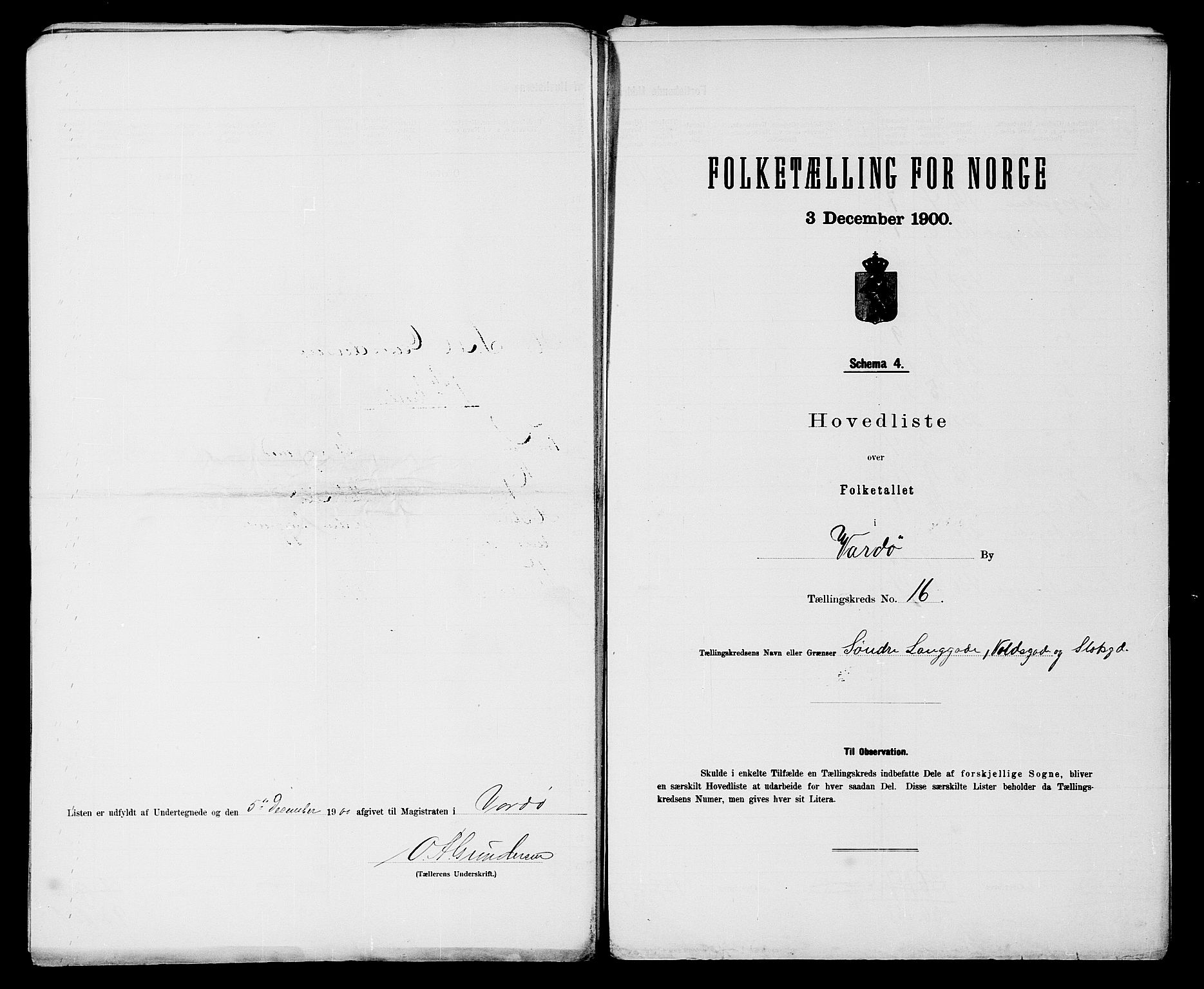 SATØ, 1900 census for Vardø, 1900, p. 34