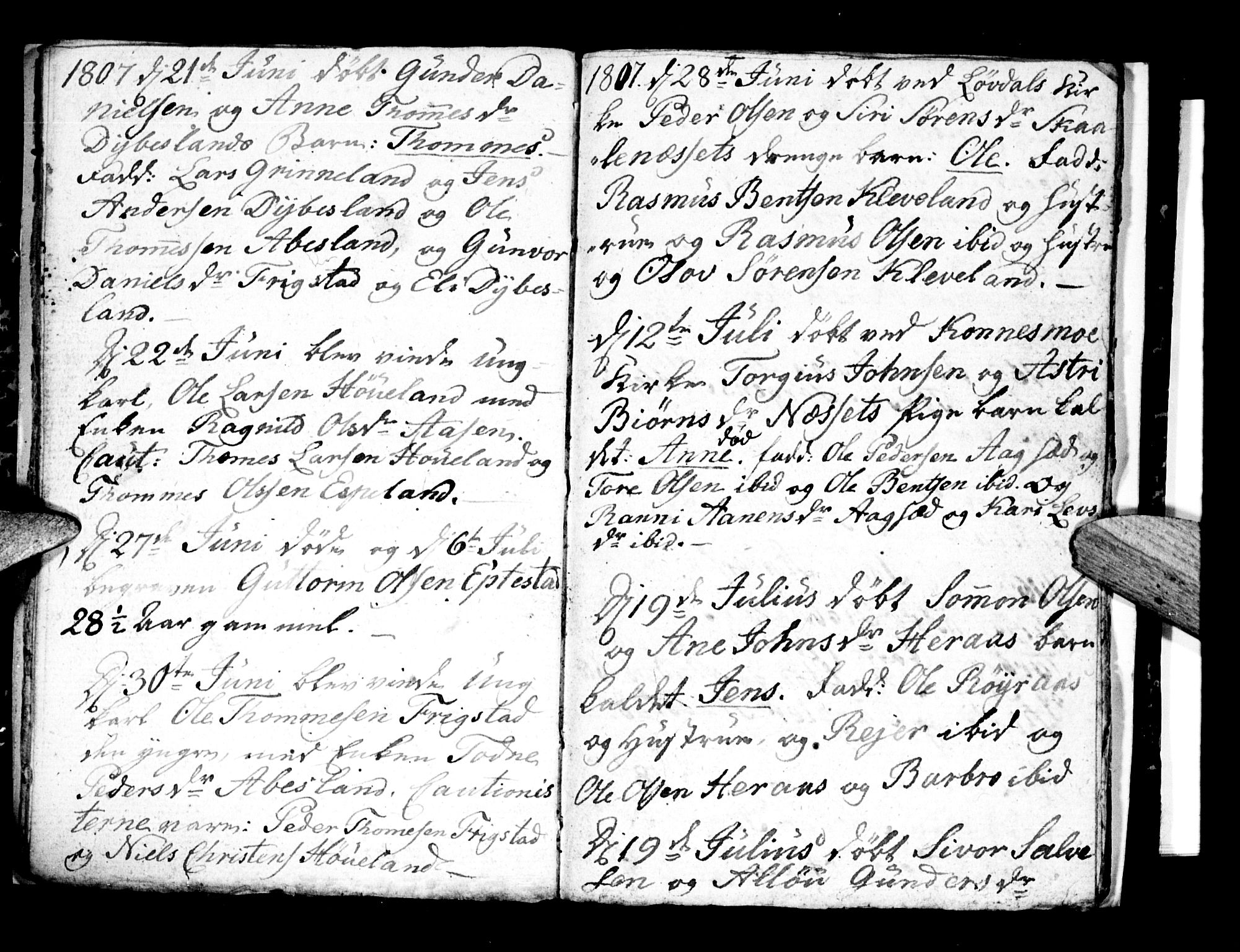 Bjelland sokneprestkontor, AV/SAK-1111-0005/F/Fa/Fab/L0001: Parish register (official) no. A 1, 1799-1810