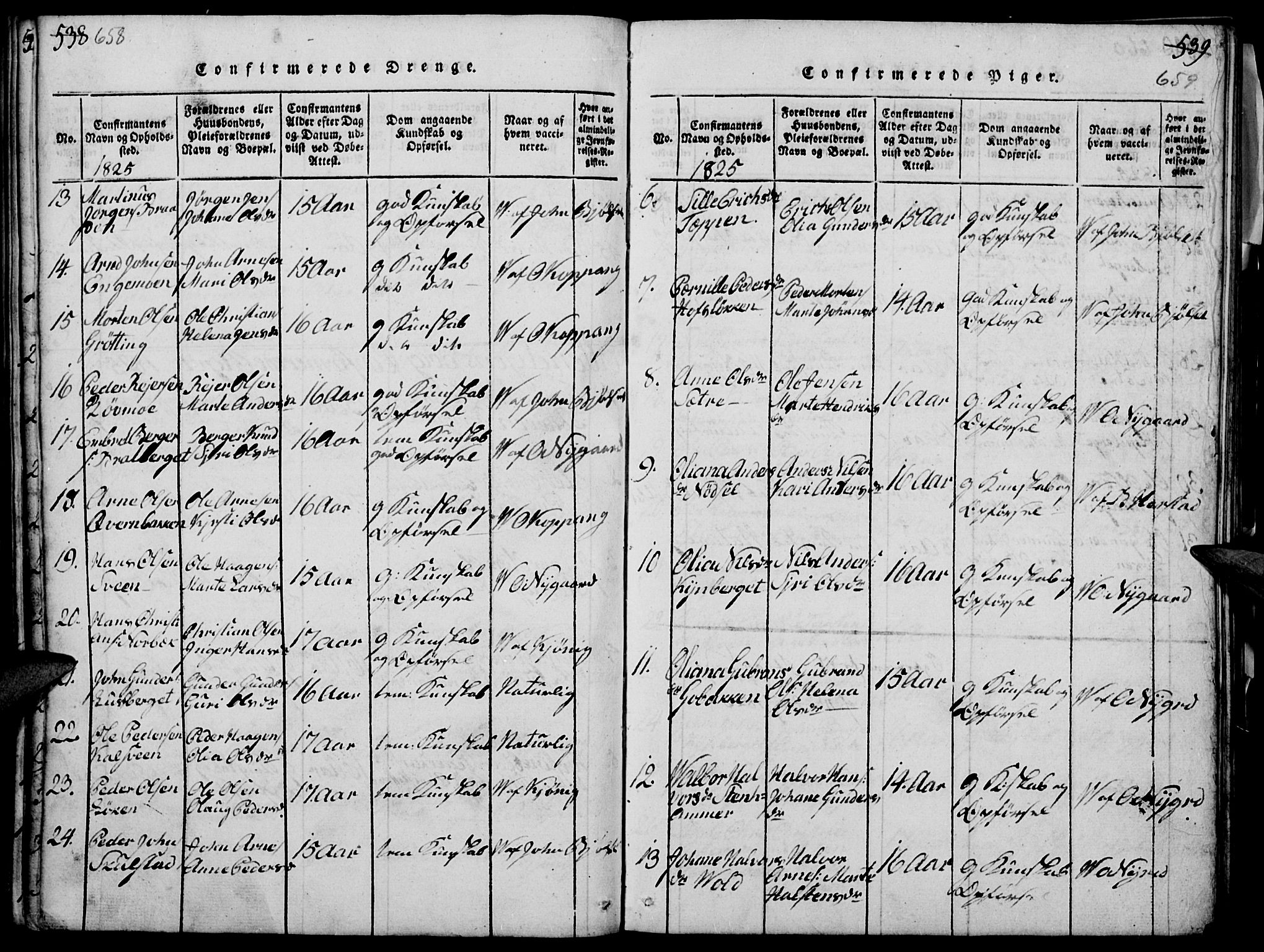 Elverum prestekontor, AV/SAH-PREST-044/H/Ha/Haa/L0007: Parish register (official) no. 7, 1815-1830, p. 658-659