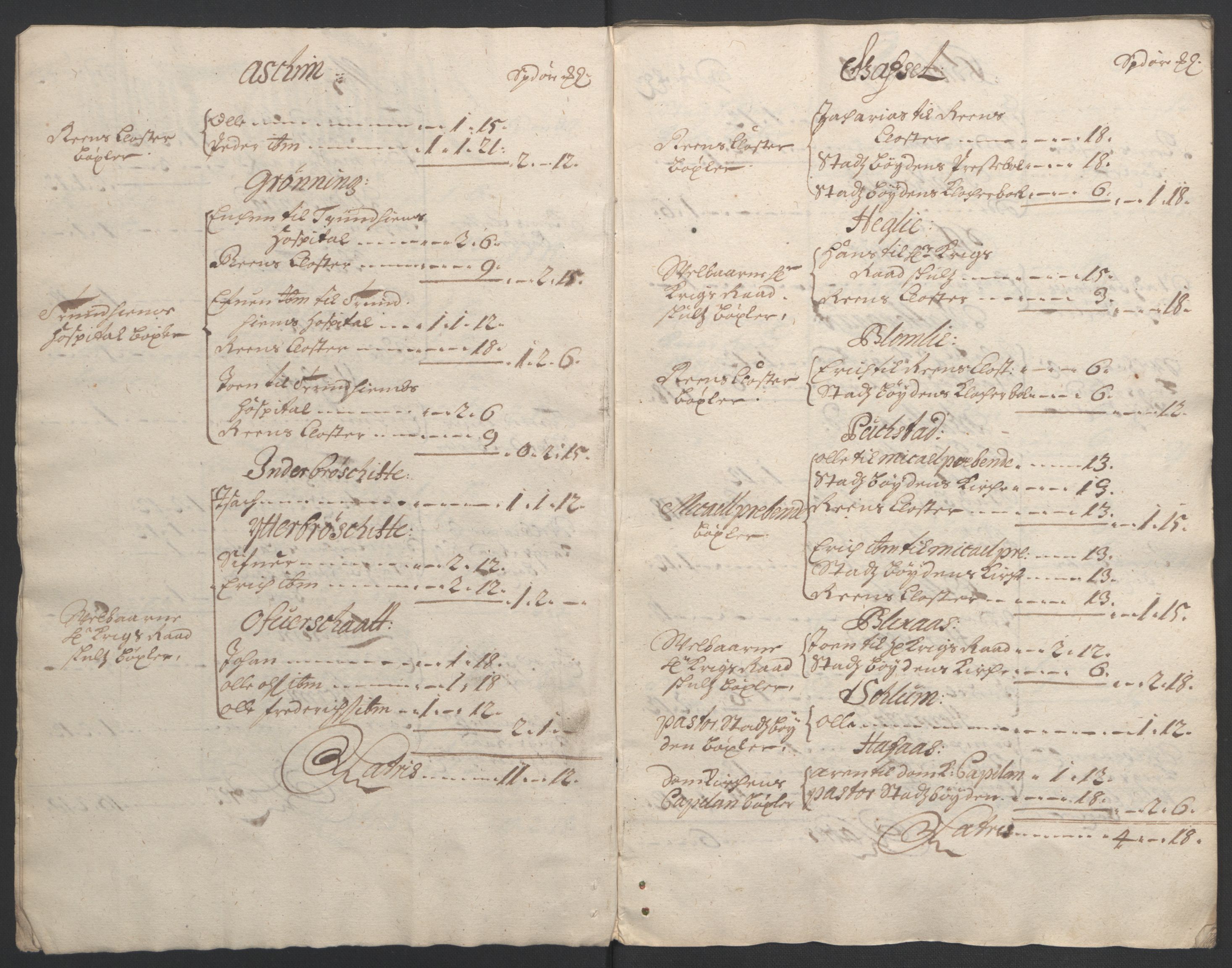 Rentekammeret inntil 1814, Reviderte regnskaper, Fogderegnskap, AV/RA-EA-4092/R57/L3849: Fogderegnskap Fosen, 1692-1693, p. 21