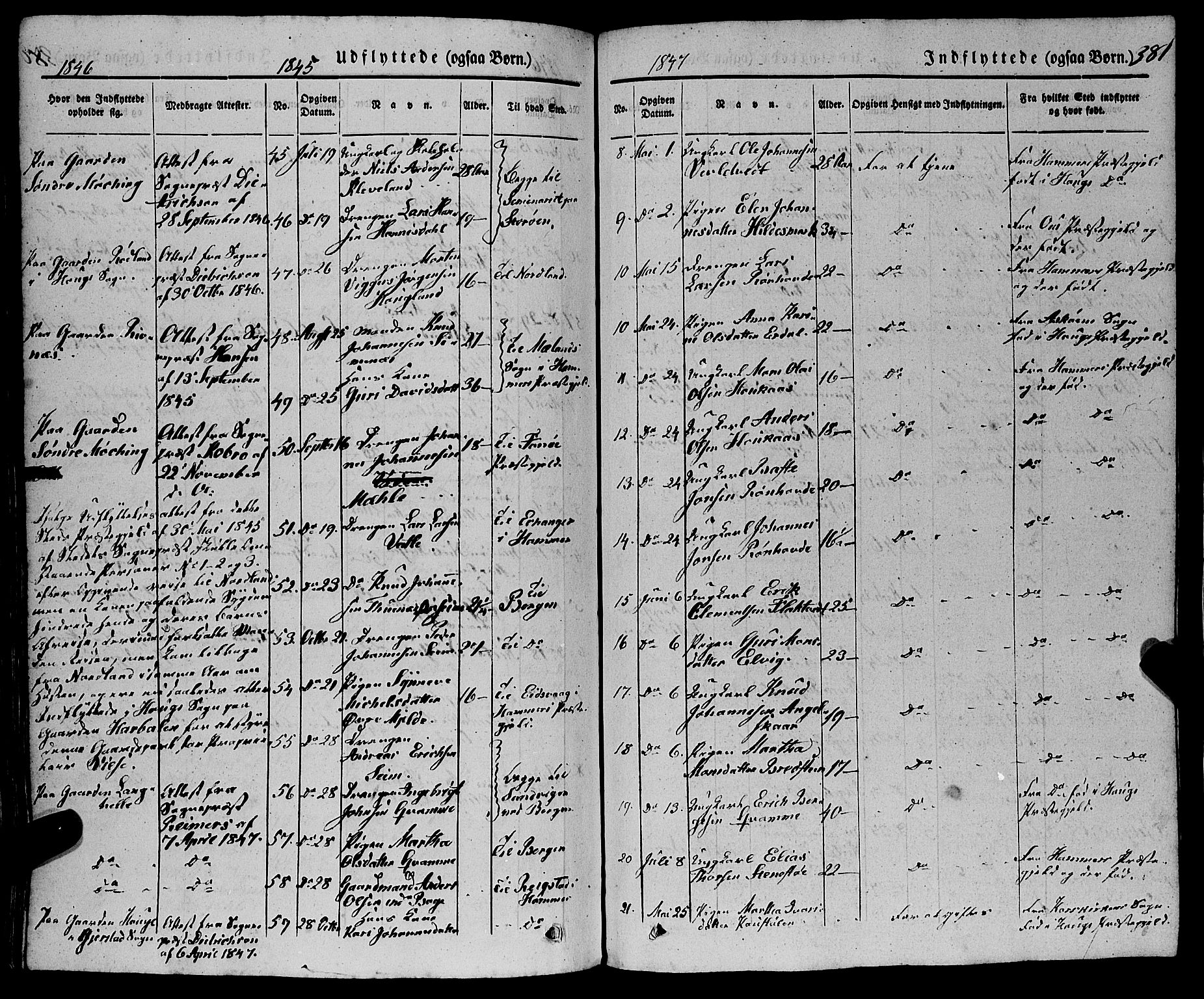 Haus sokneprestembete, AV/SAB-A-75601/H/Haa: Parish register (official) no. A 15, 1838-1847, p. 381