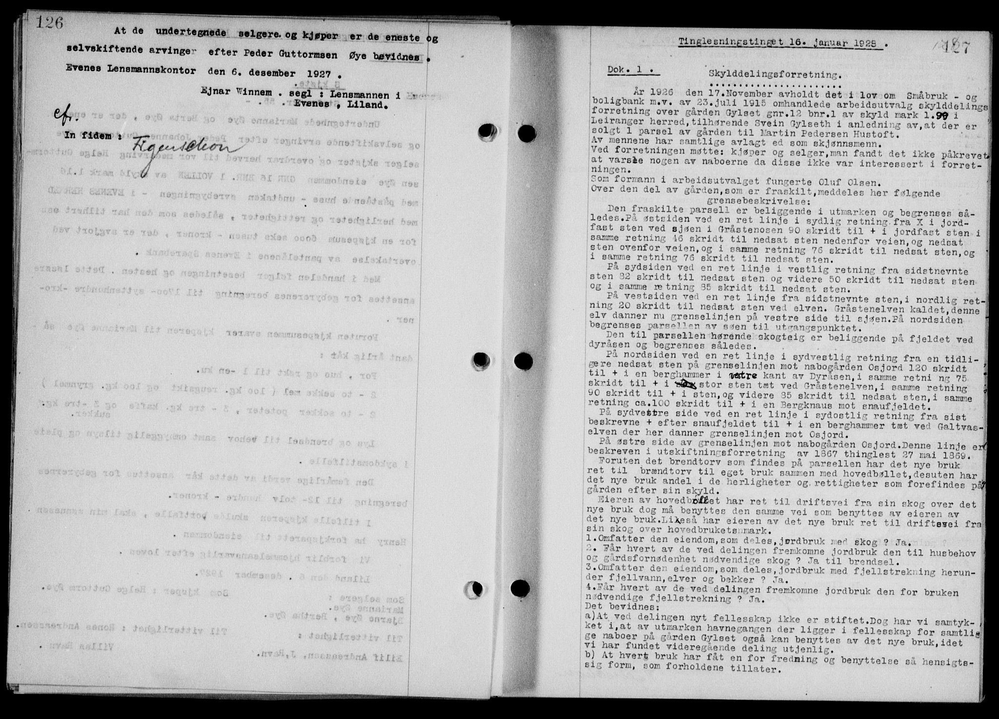 Steigen og Ofoten sorenskriveri, SAT/A-0030/1/2/2C/L0015/0002: Mortgage book no. 16 og 17-I, 1927-1928, Deed date: 16.01.1928