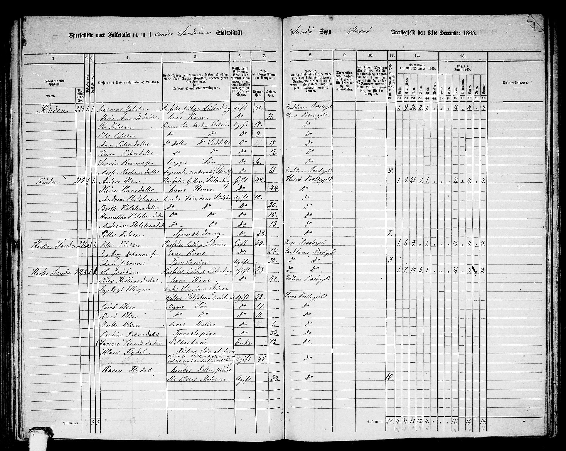 RA, 1865 census for Herøy, 1865, p. 156