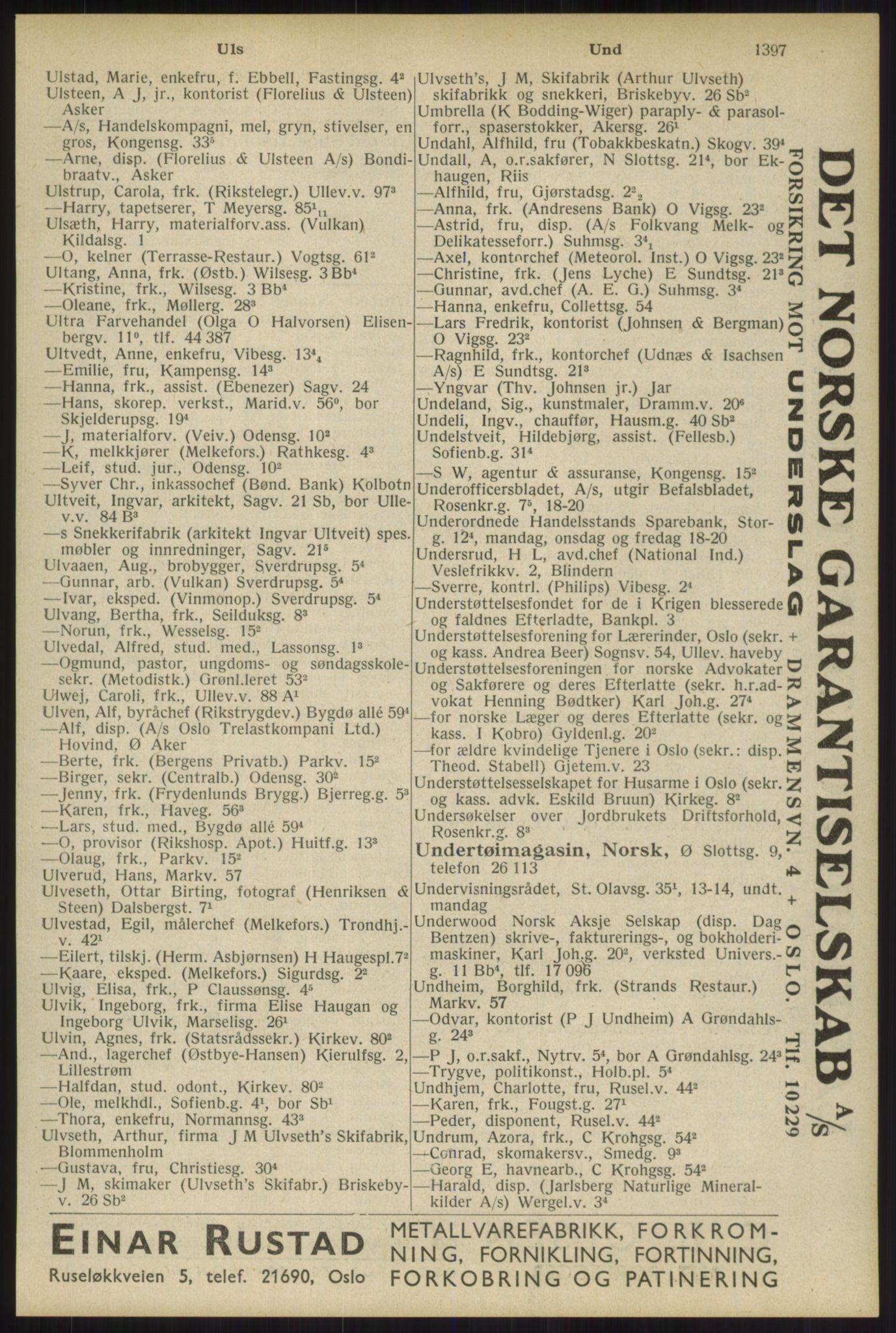 Kristiania/Oslo adressebok, PUBL/-, 1934, p. 1397