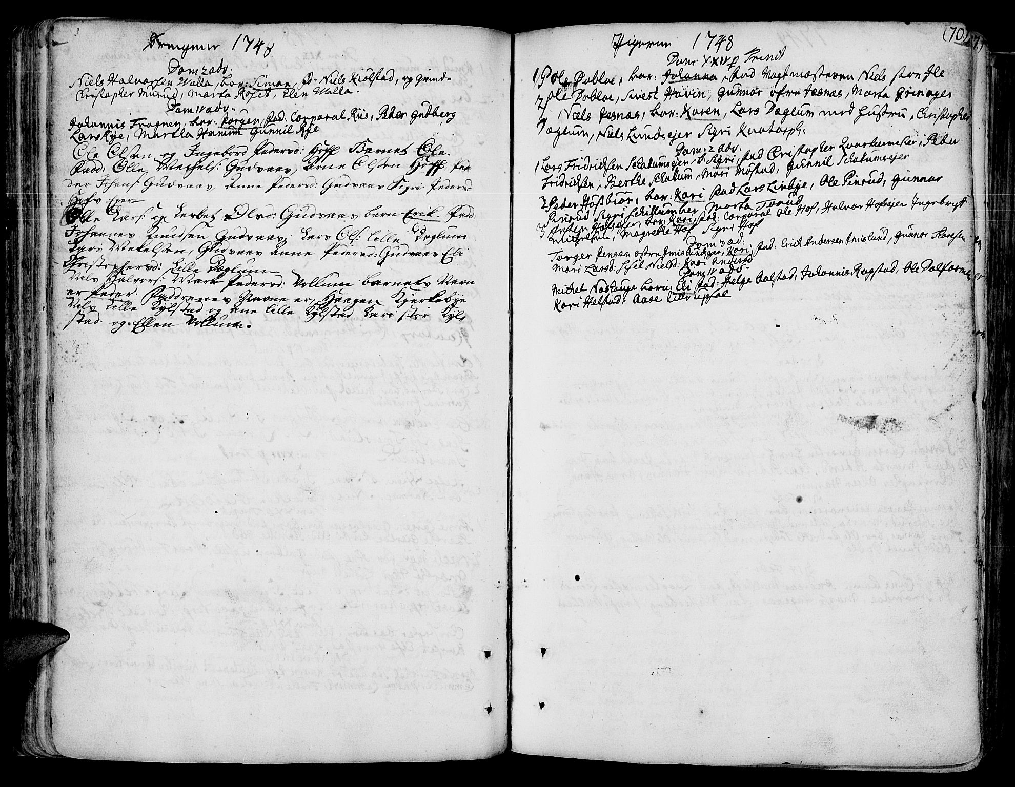 Vang prestekontor, Hedmark, AV/SAH-PREST-008/H/Ha/Haa/L0003: Parish register (official) no. 3, 1734-1809, p. 70