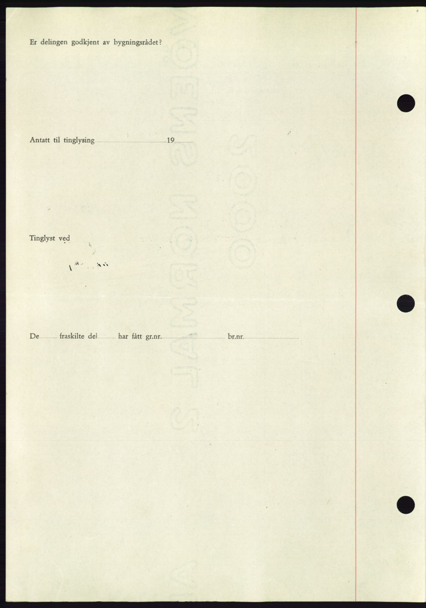 Søre Sunnmøre sorenskriveri, AV/SAT-A-4122/1/2/2C/L0084: Mortgage book no. 10A, 1949-1949, Diary no: : 729/1949