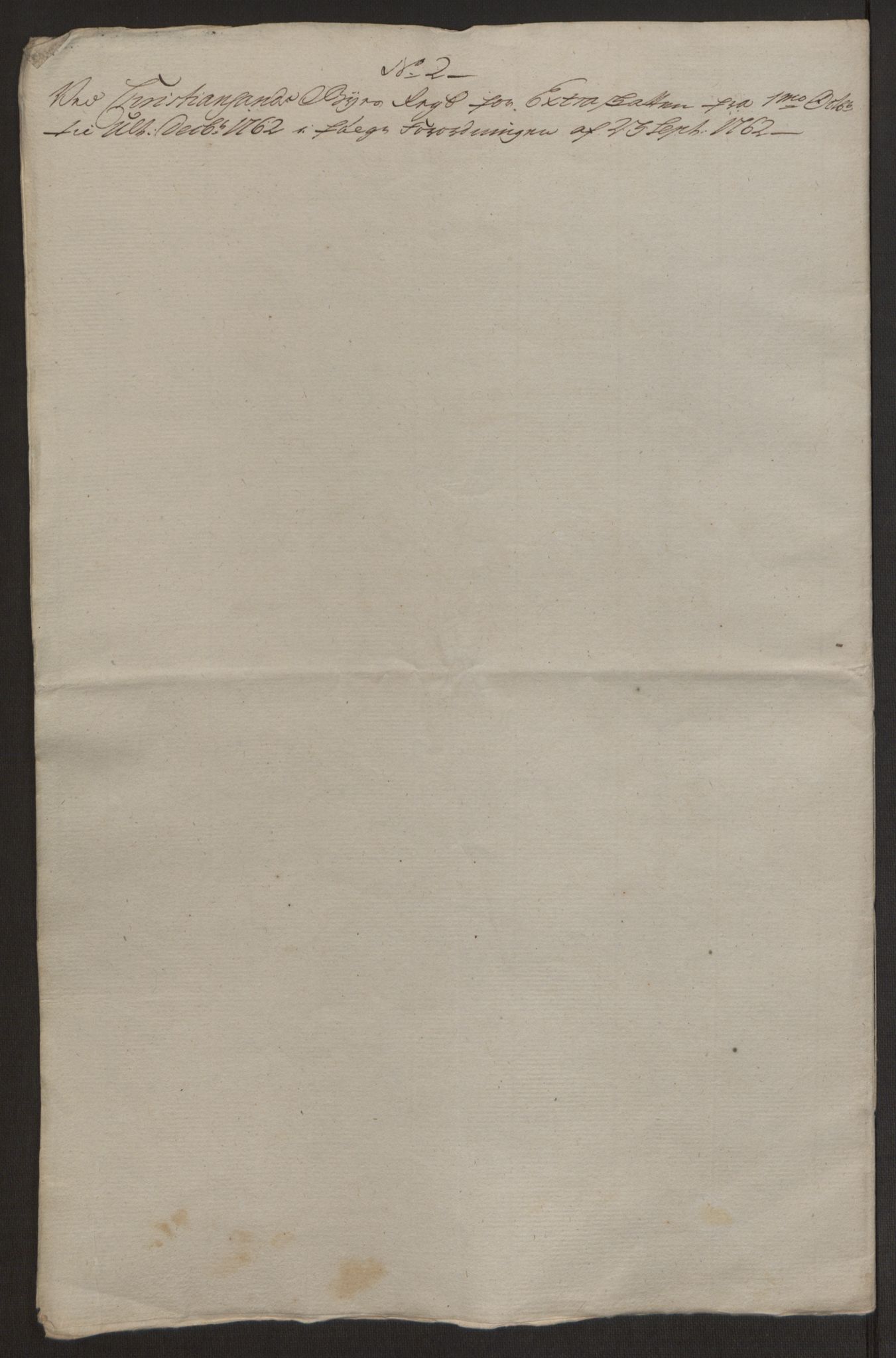 Rentekammeret inntil 1814, Reviderte regnskaper, Byregnskaper, AV/RA-EA-4066/R/Rm/L0265/0001: [M6] Kontribusjonsregnskap / Ekstraskatt, 1762-1764, p. 61