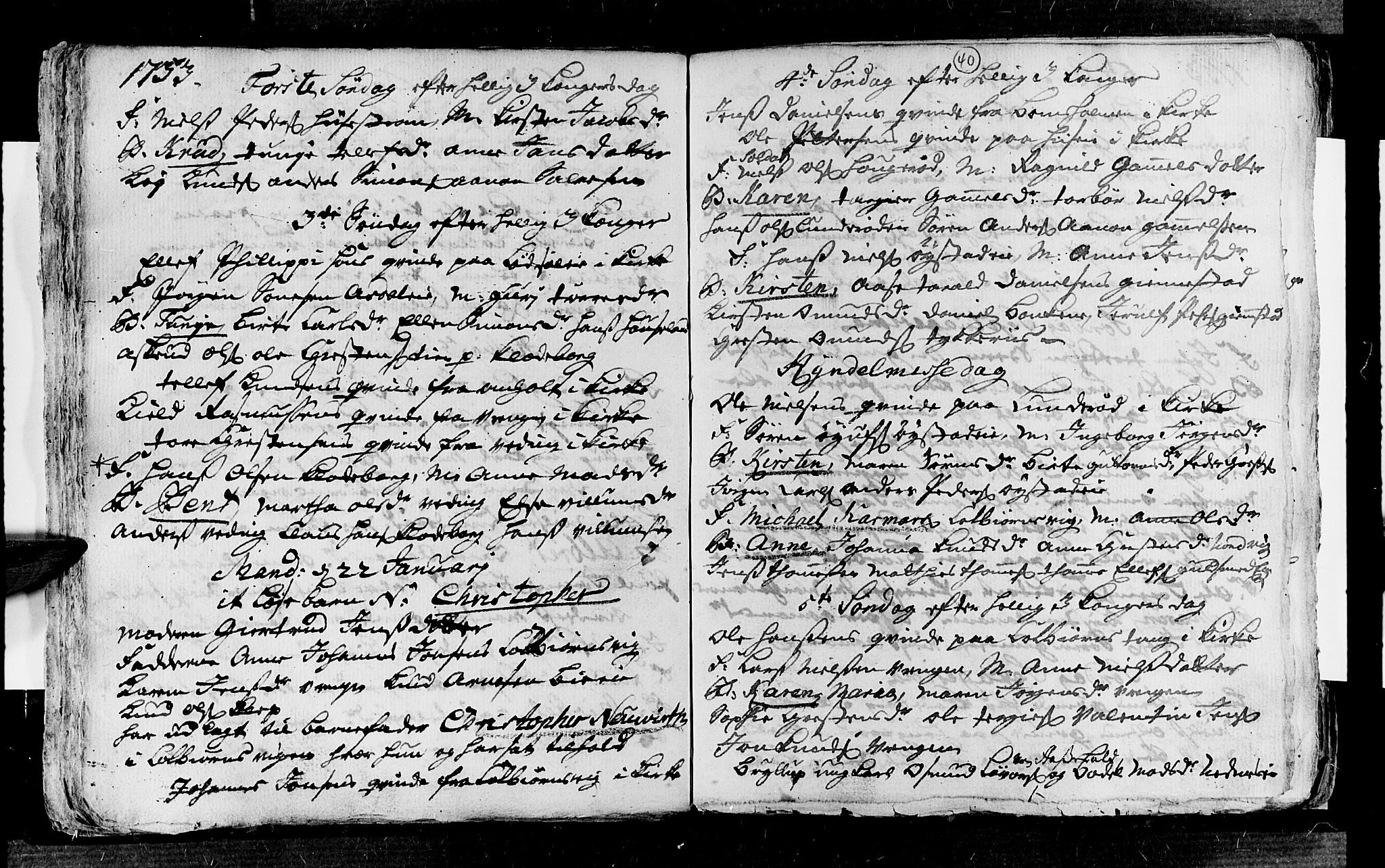 Øyestad sokneprestkontor, AV/SAK-1111-0049/F/Fa/L0005: Parish register (official) no. A 5, 1751-1757, p. 40