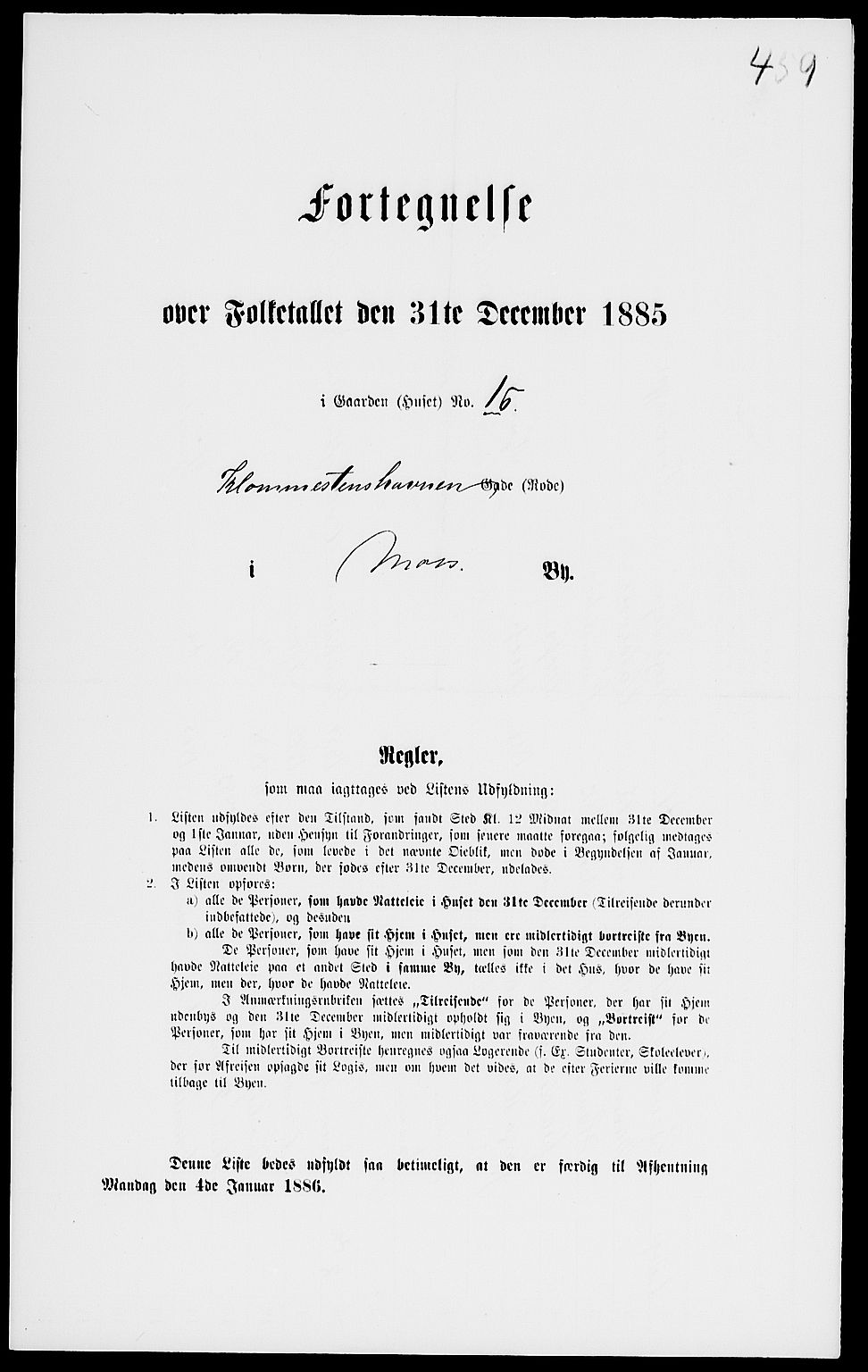 RA, 1885 census for 0104 Moss, 1885, p. 1021