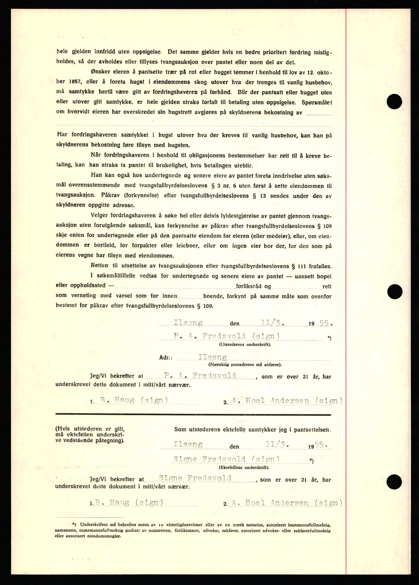 Nord-Hedmark sorenskriveri, SAH/TING-012/H/Hb/Hbf/L0032: Mortgage book no. B32, 1955-1955, Diary no: : 685/1952