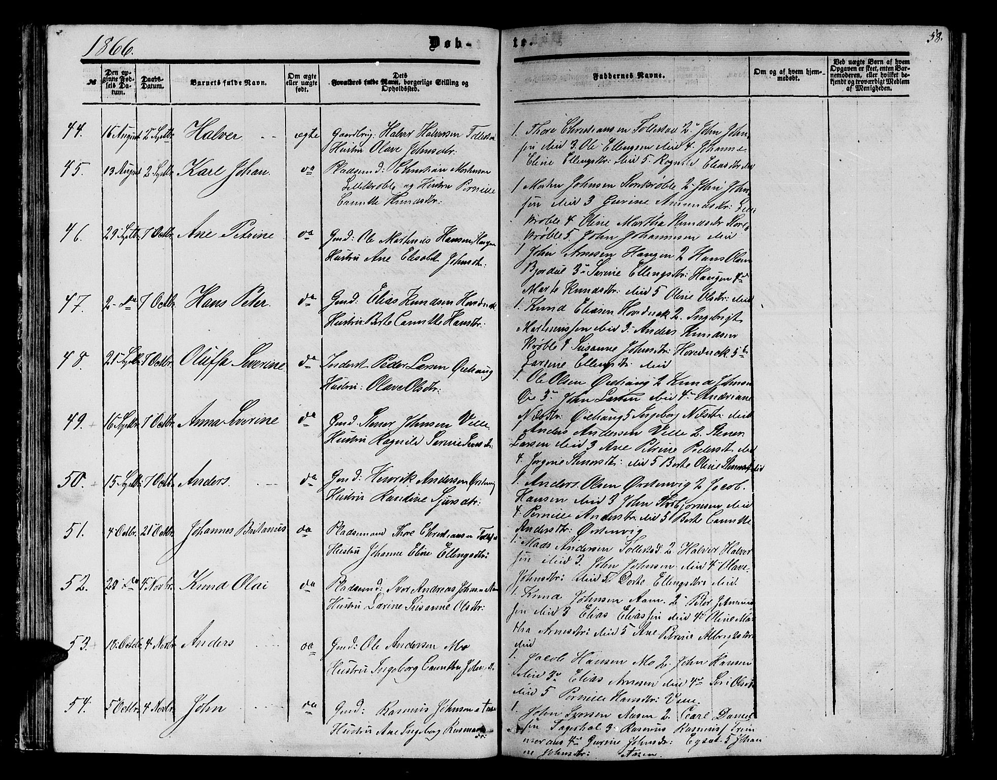 Ministerialprotokoller, klokkerbøker og fødselsregistre - Møre og Romsdal, AV/SAT-A-1454/513/L0188: Parish register (copy) no. 513C02, 1865-1882, p. 58