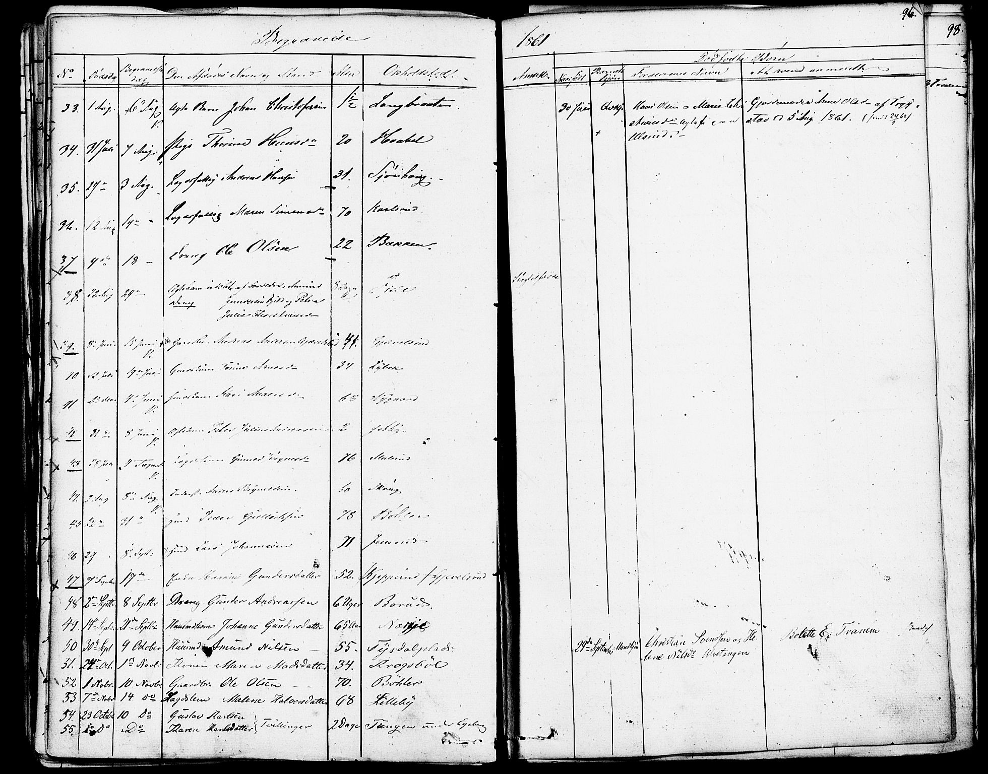 Enebakk prestekontor Kirkebøker, AV/SAO-A-10171c/F/Fa/L0013: Parish register (official) no. I 13, 1832-1882, p. 96