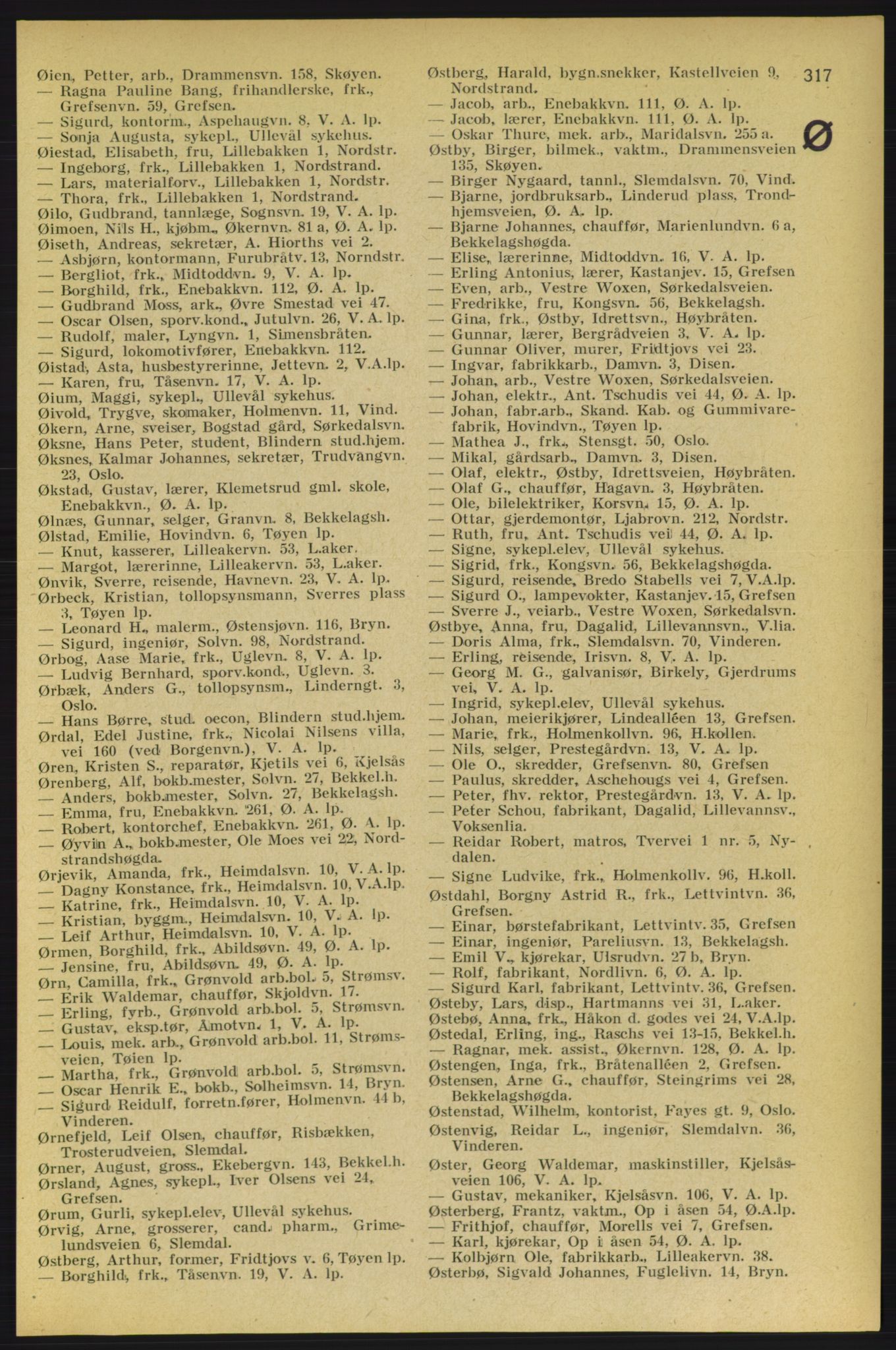 Aker adressebok/adressekalender, PUBL/001/A/005: Aker adressebok, 1934-1935, p. 317
