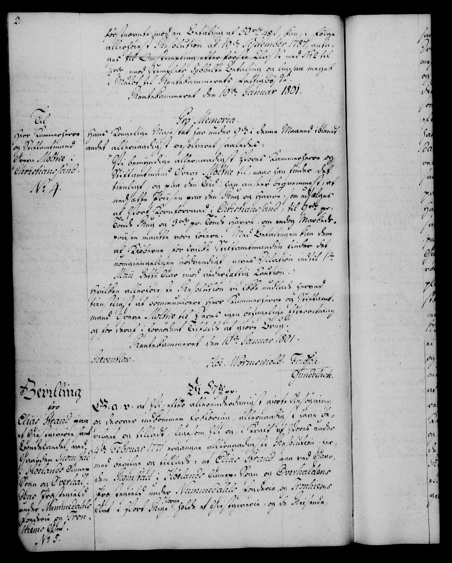 Rentekammeret, Kammerkanselliet, RA/EA-3111/G/Gg/Gga/L0017: Norsk ekspedisjonsprotokoll med register (merket RK 53.17), 1801-1803, p. 2