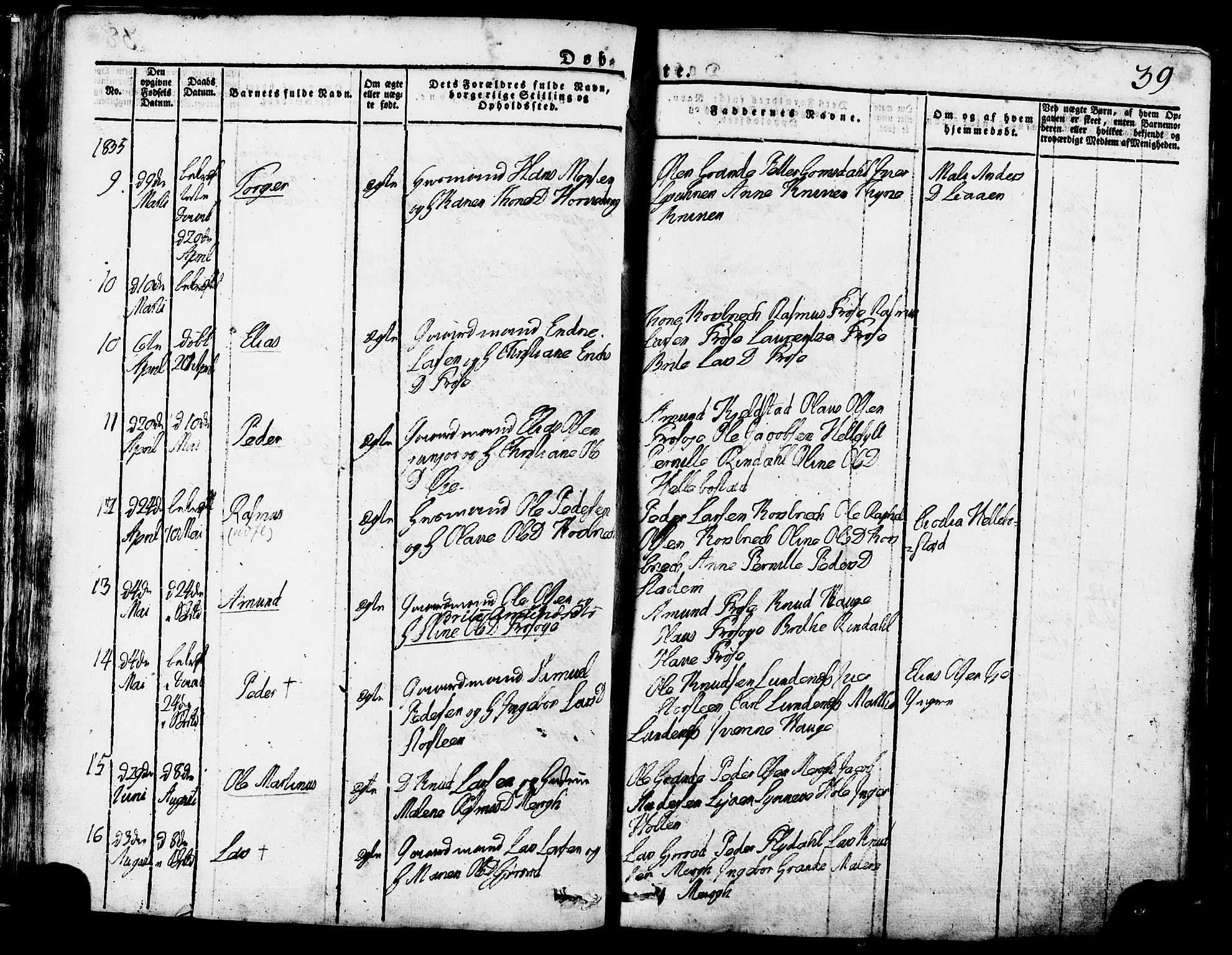 Ministerialprotokoller, klokkerbøker og fødselsregistre - Møre og Romsdal, AV/SAT-A-1454/517/L0221: Parish register (official) no. 517A01, 1827-1858, p. 39