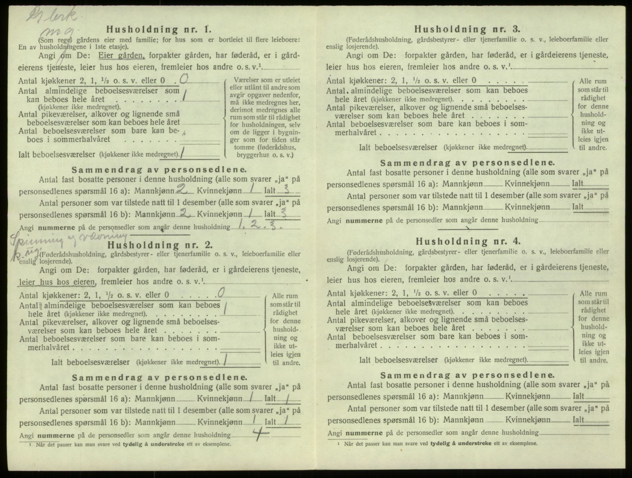 SAB, 1920 census for Selje, 1920, p. 187