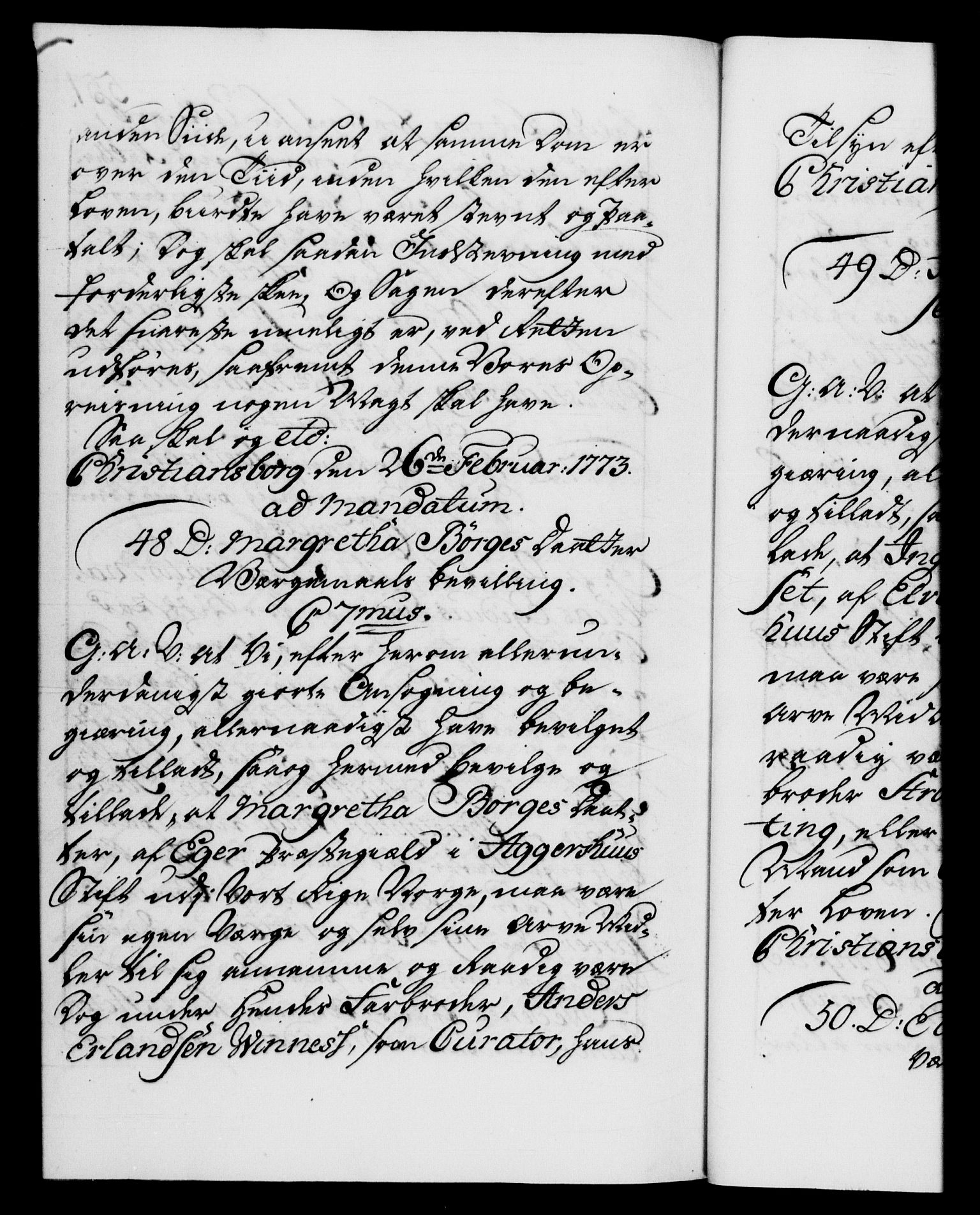 Danske Kanselli 1572-1799, AV/RA-EA-3023/F/Fc/Fca/Fcaa/L0045: Norske registre "Norske eller 3. dept.s åpne brev, 1771-1773, p. 551b