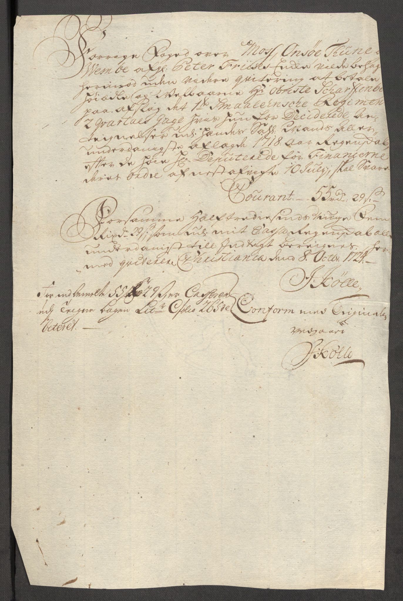 Rentekammeret inntil 1814, Reviderte regnskaper, Fogderegnskap, AV/RA-EA-4092/R04/L0143: Fogderegnskap Moss, Onsøy, Tune, Veme og Åbygge, 1718, p. 583