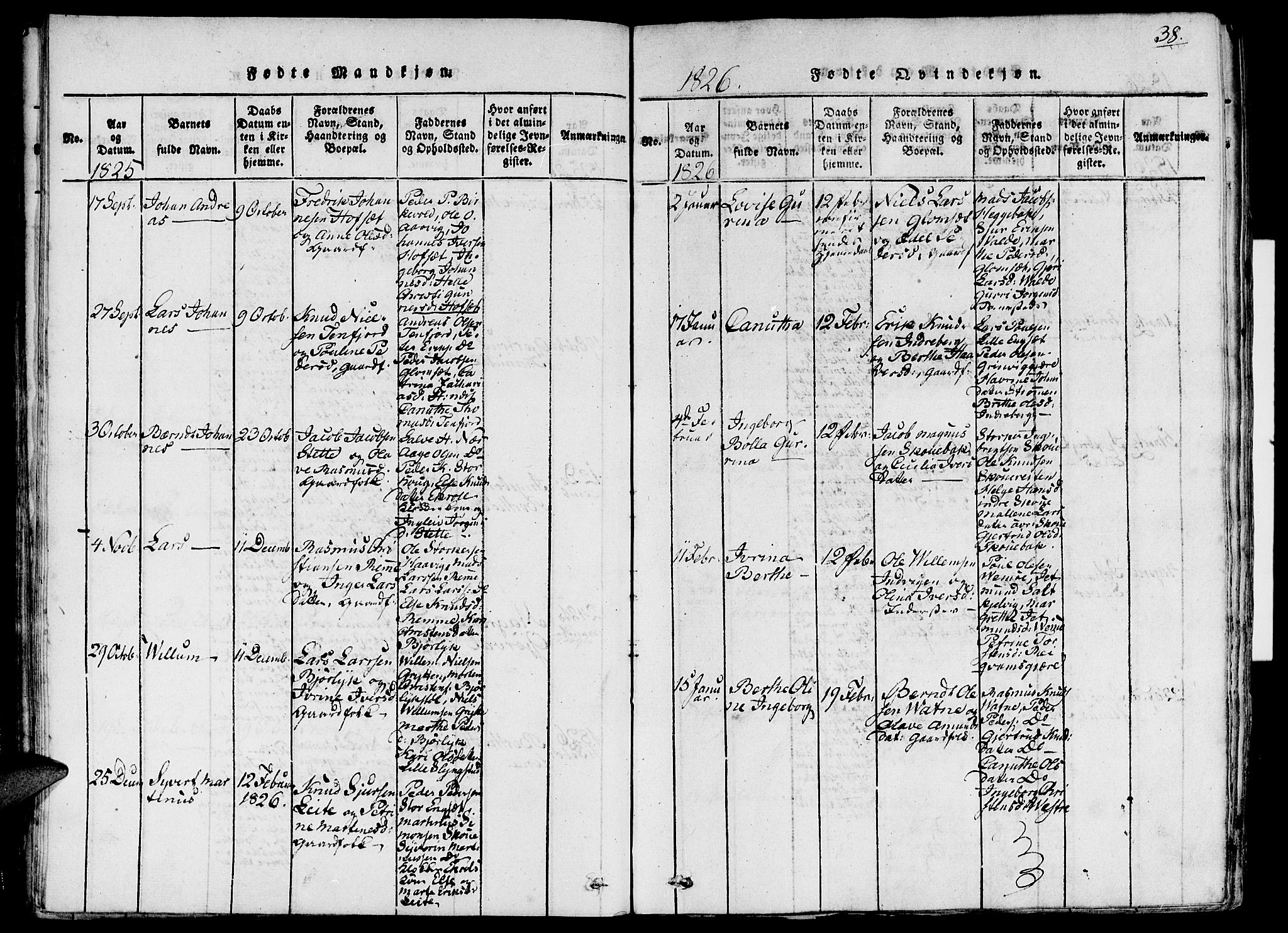 Ministerialprotokoller, klokkerbøker og fødselsregistre - Møre og Romsdal, AV/SAT-A-1454/524/L0351: Parish register (official) no. 524A03, 1816-1838, p. 38