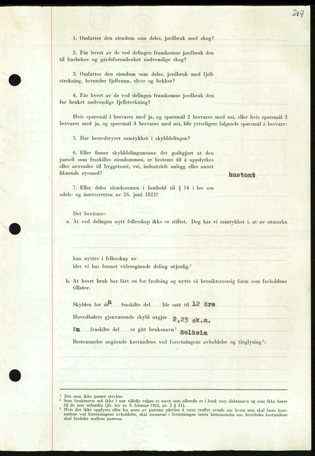 Nordmøre sorenskriveri, AV/SAT-A-4132/1/2/2Ca: Mortgage book no. A113, 1949-1950, Diary no: : 3363/1949