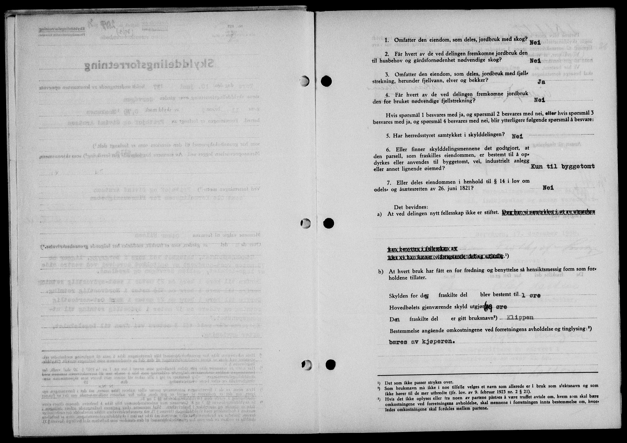 Lofoten sorenskriveri, SAT/A-0017/1/2/2C/L0005a: Mortgage book no. 5a, 1939-1939, Diary no: : 2847/1938