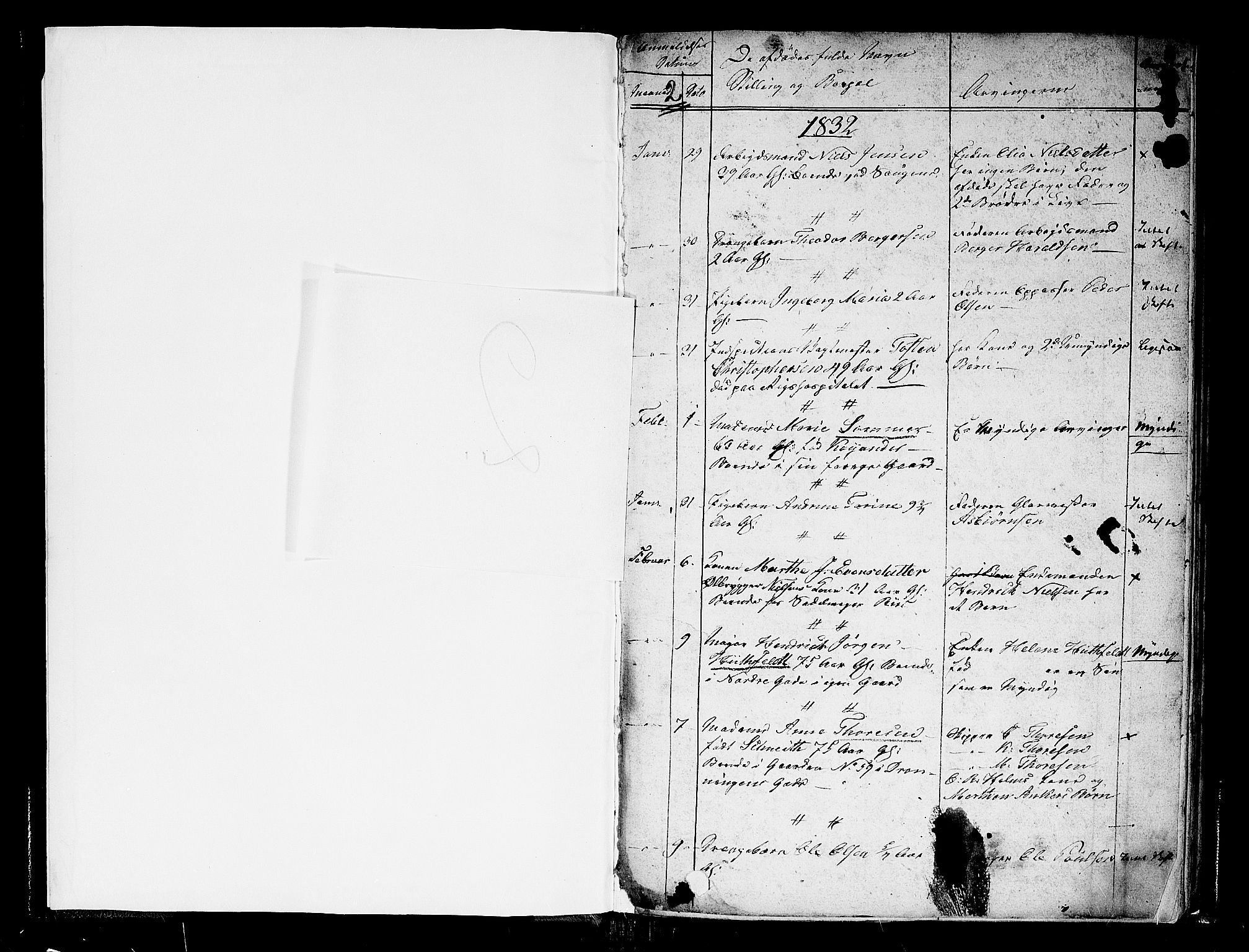 Oslo skifterett, AV/SAO-A-10383/G/Ga/Gaa/L0002: Dødsfallsprotokoll, 1832-1837