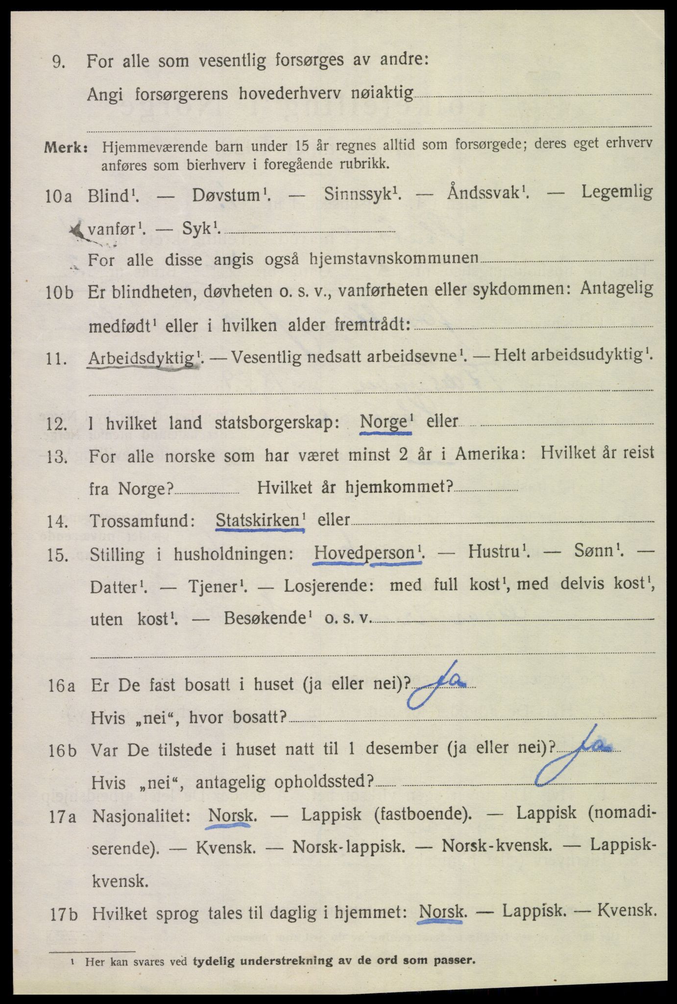 SAT, 1920 census for Skatval, 1920, p. 2462