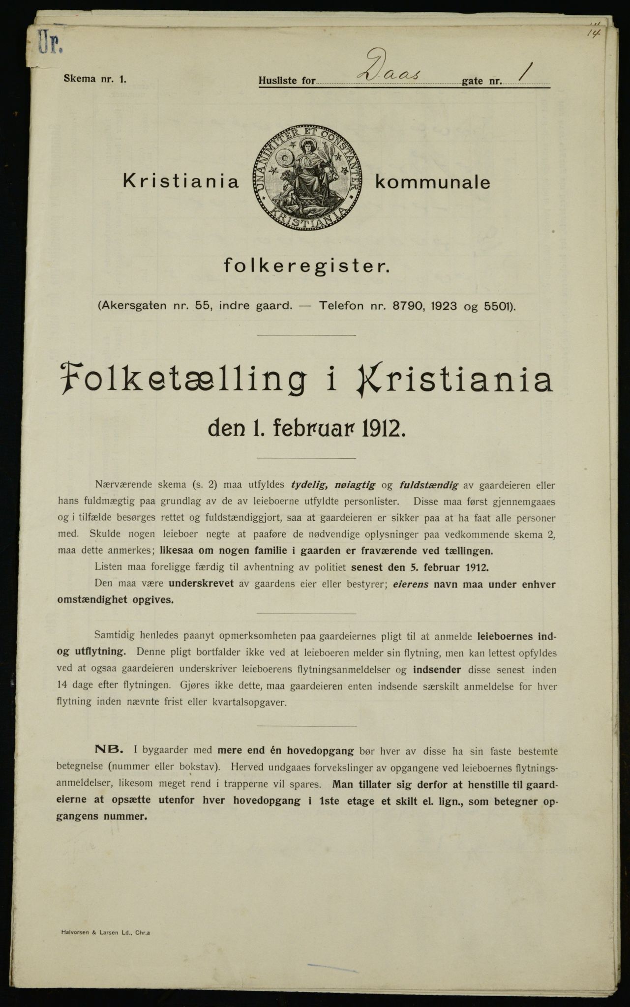 OBA, Municipal Census 1912 for Kristiania, 1912, p. 17789